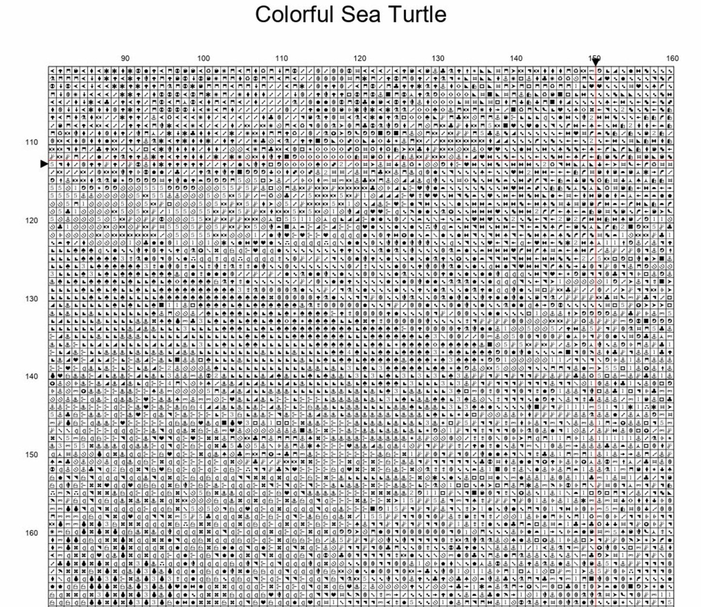 Sea Turtle Cross Stitch Pattern - Colorful Coral Turtles Counted Cross-Stitch - Pattern Keeper Compatible Chart - Digital Download PDF File