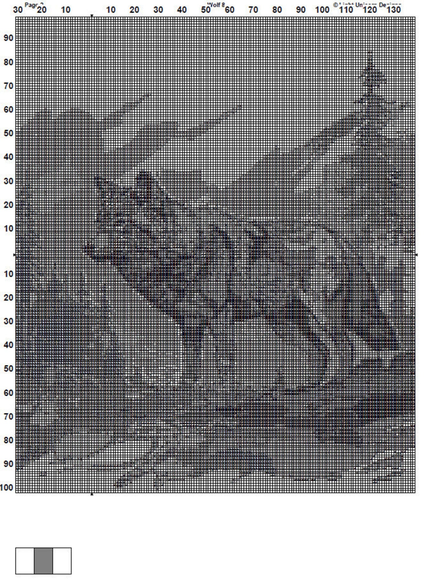 Wolf Cross Stitch Pattern 8 Instant PDF Download - Wolf Watercolor Cross Stitch Pattern - Animal Cross Stitch Pattern