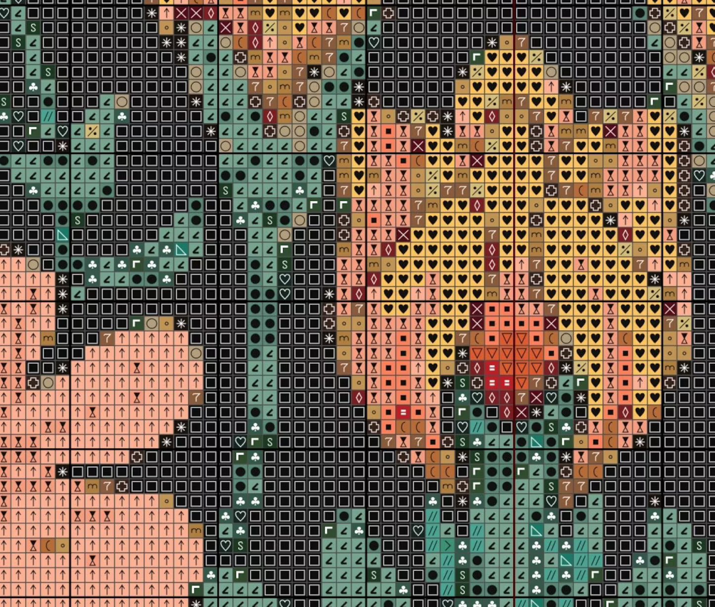 Cushion Cover Mid Century Cross Stitch Sewing Modern Embroidery Pattern Classic Artwork Art Needlework Embroidery Bright Floral Mid Century