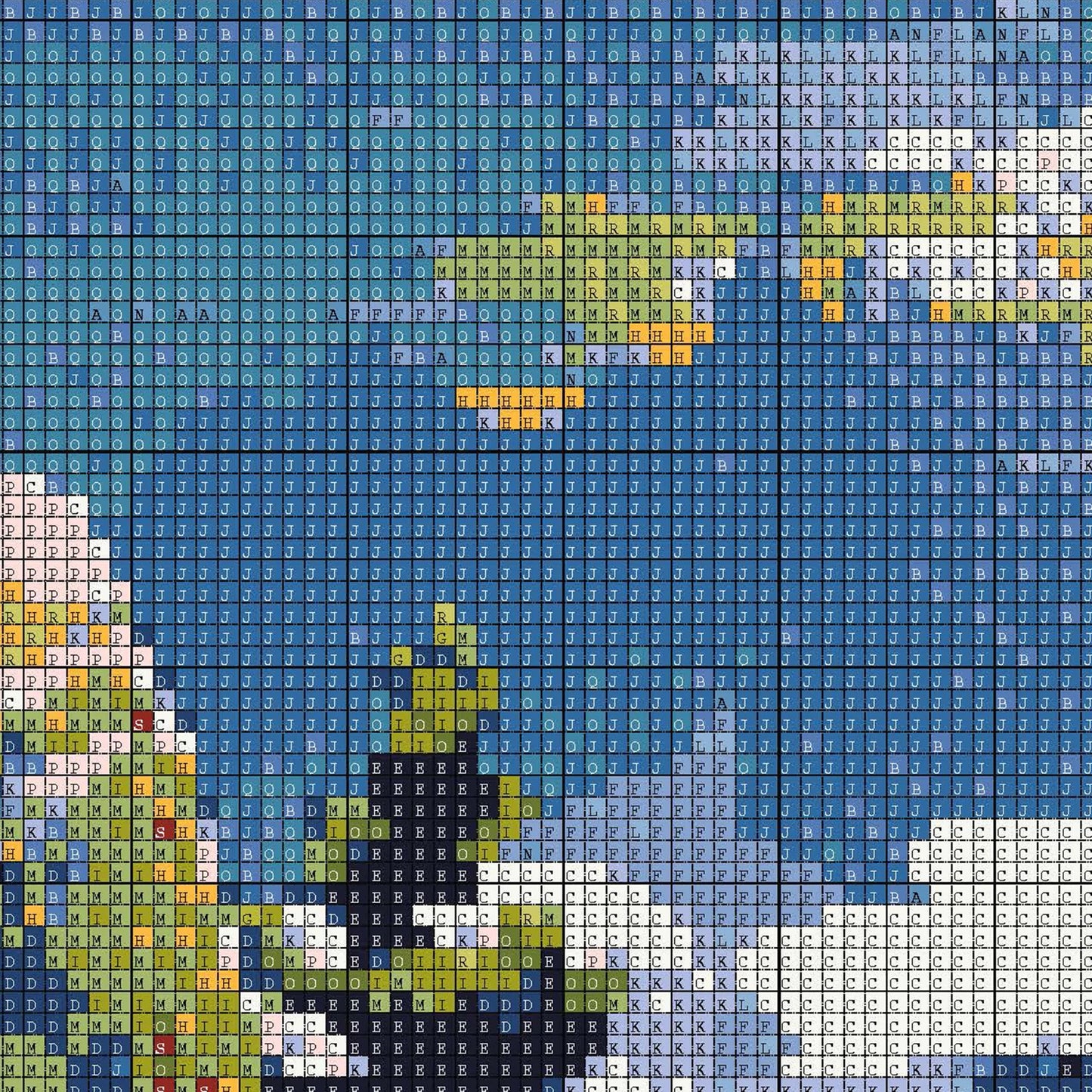 Zelda inspired Cross Stitch Pattern | BOTW Landscape Cross Stitch | Nature Patterns | Large Counted Cross Stitch PDF