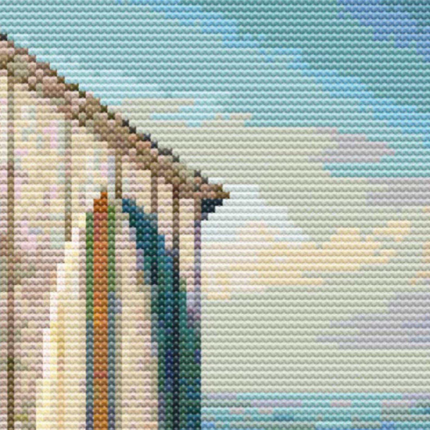 Boat Shed Cross Stitch Pattern, Full Coverage Cross Stitch, Advanced Cross Stitch Pattern, Instant Download.