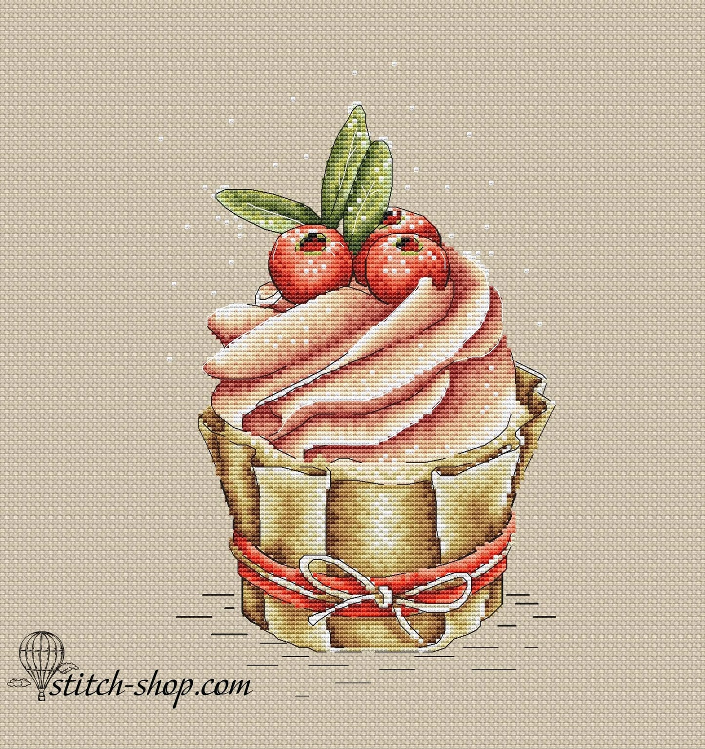 Cross-stitch scheme cake Embroidery pattern PDF
