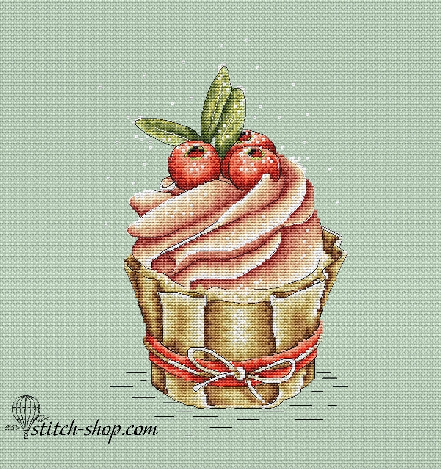 Cross-stitch scheme cake Embroidery pattern PDF