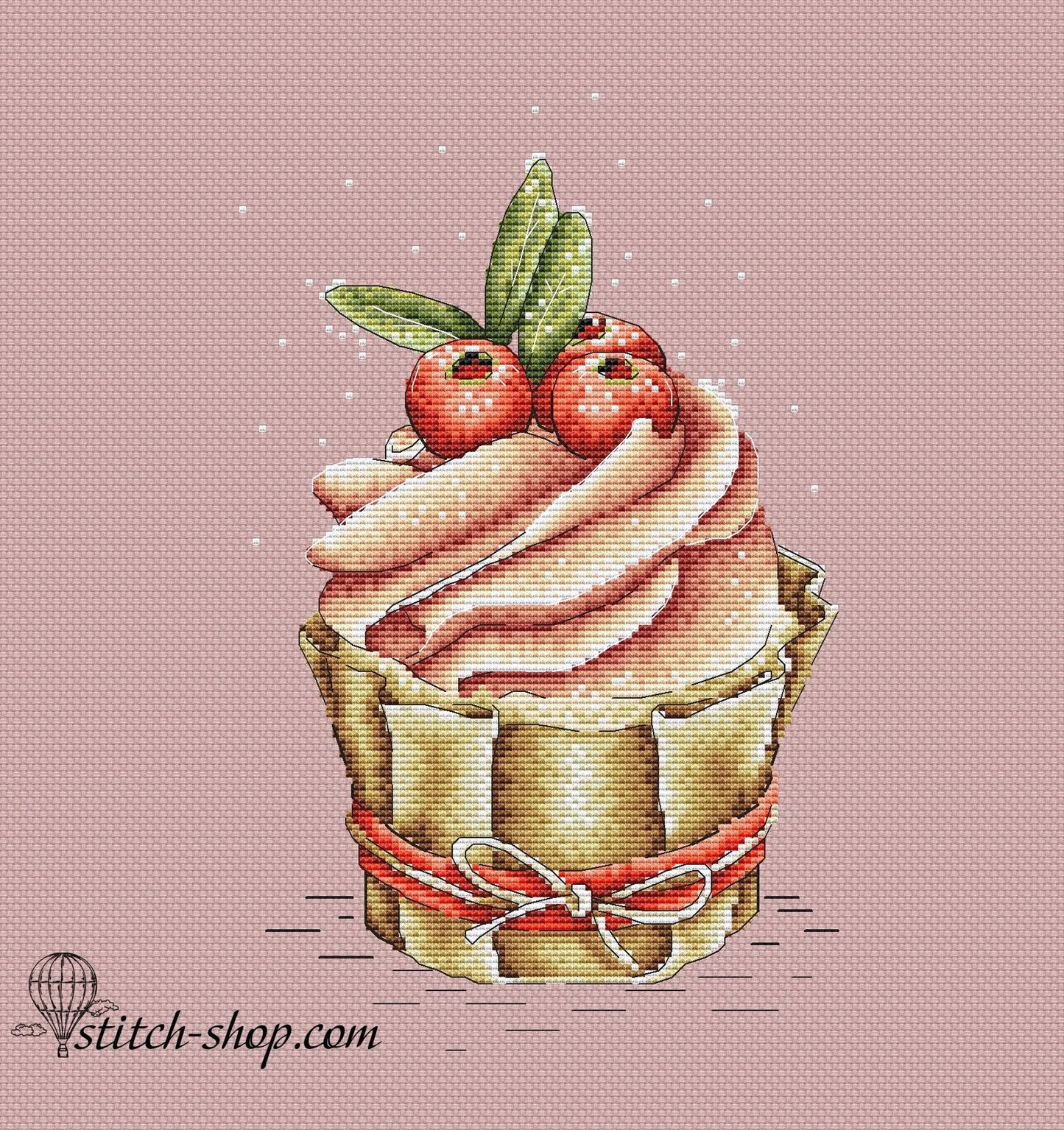 Cross-stitch scheme cake Embroidery pattern PDF