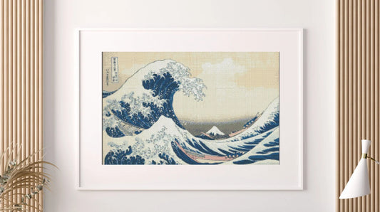 The Great Wave Off Kanagawa Cross Stitch Pattern , Hokusai Katsushika , Instant Download , Digital File , Pdf ,Japanese Art , Mount Fuji