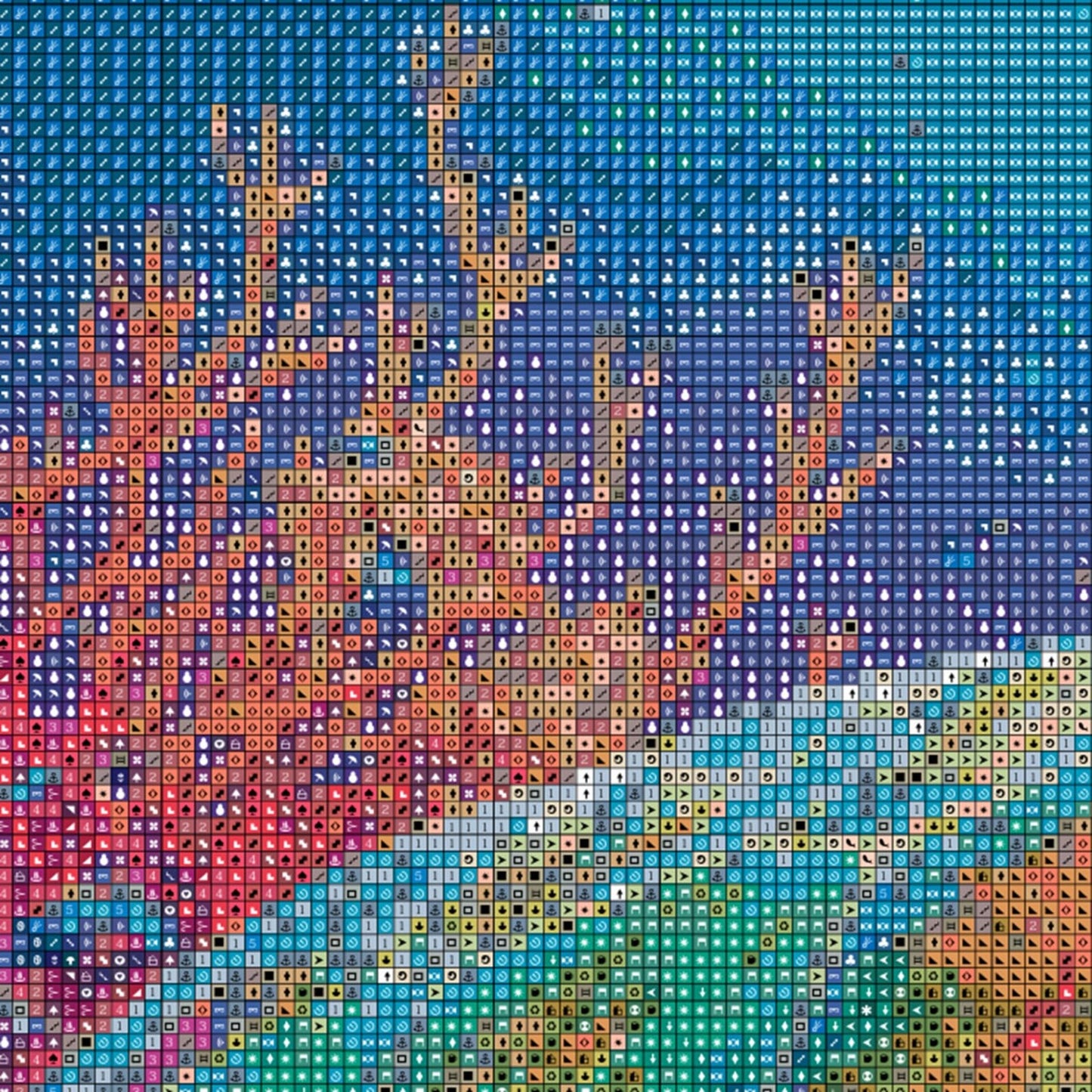 Sea Turtle Cross Stitch Pattern - Colorful Coral Turtles Counted Cross-Stitch - Pattern Keeper Compatible Chart - Digital Download PDF File