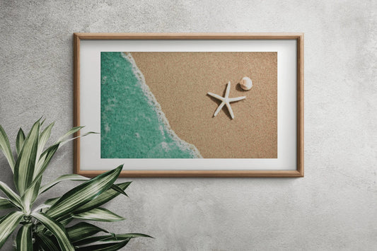 Seashell Cross Stitch Pattern , Beach X Stitch Chart , Instant Download , Digital File , Pdf Format, Starfish On The Beach
