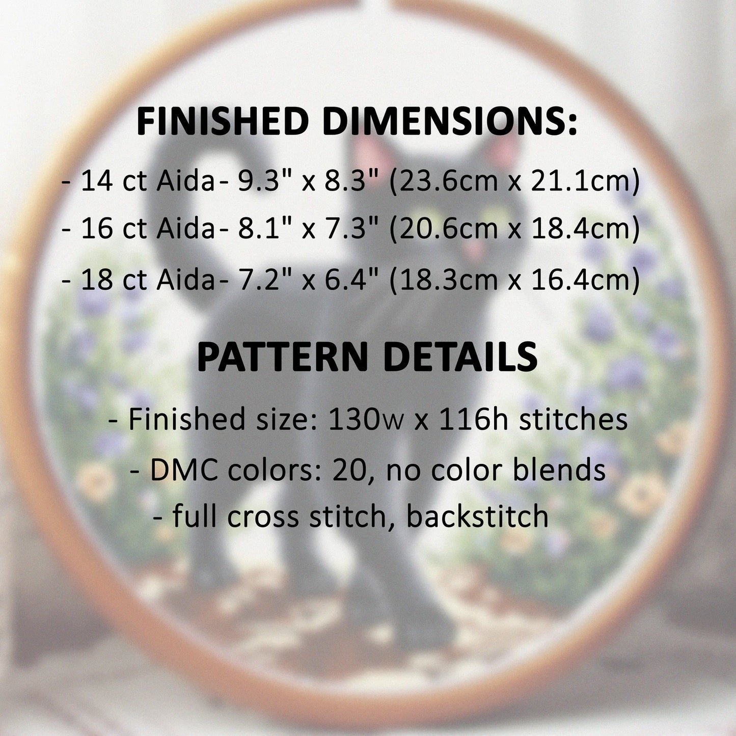 Set of Two Black Cat Cross Stitch Pattern, Cat Cross Stitch, punto de cruz, Cross Stitch Pattern Flower, punto de cruz