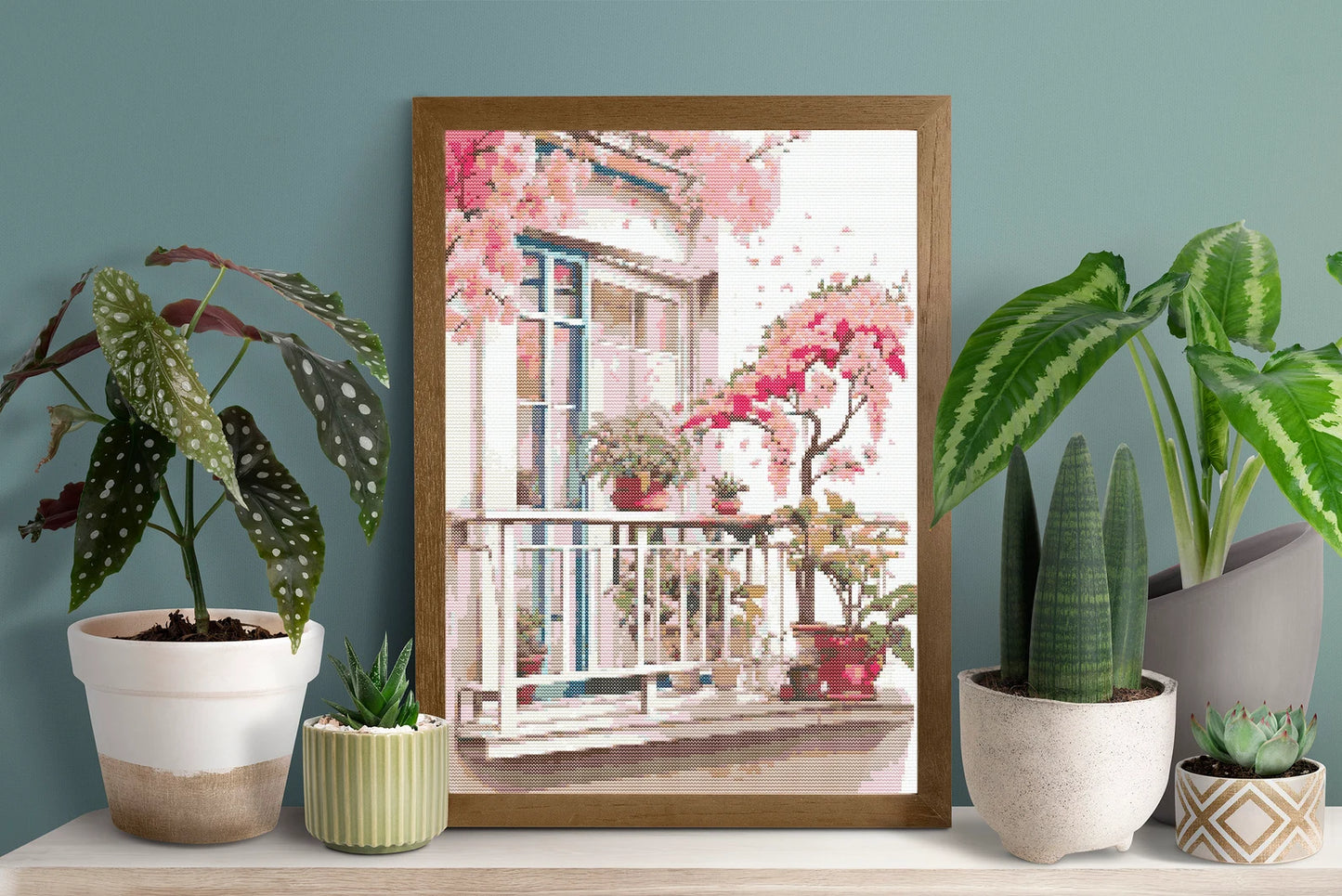 Plants Cross Stitch Pattern | Sakura Cross Stitch | Plants Embroidery Pattern | Boho Cross Stitch | Home Cross Stitch | Instant Download PDF