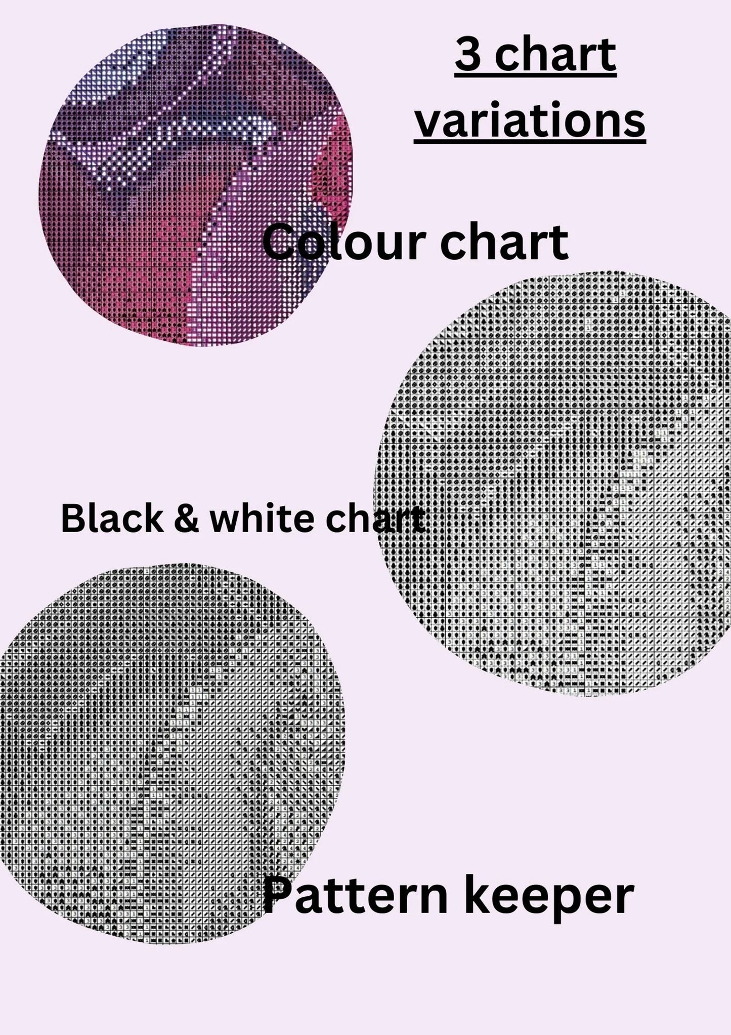 Winter stained glass cross stitch pattern full coverage PDF