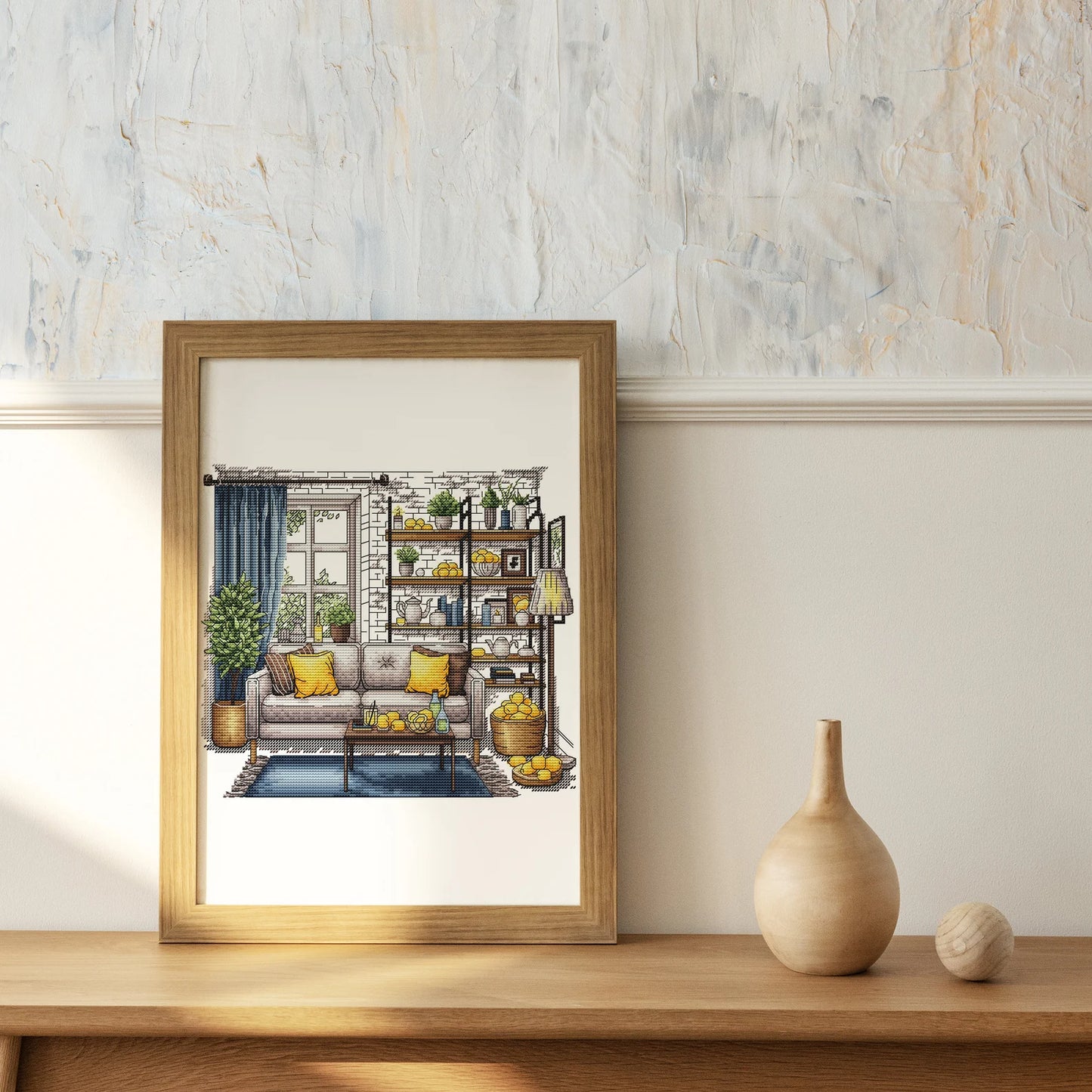 Cross Stitch Patterns, Lemons cross pattern, Interior embroidery, Decorative embroidery, Lemons room embroidery