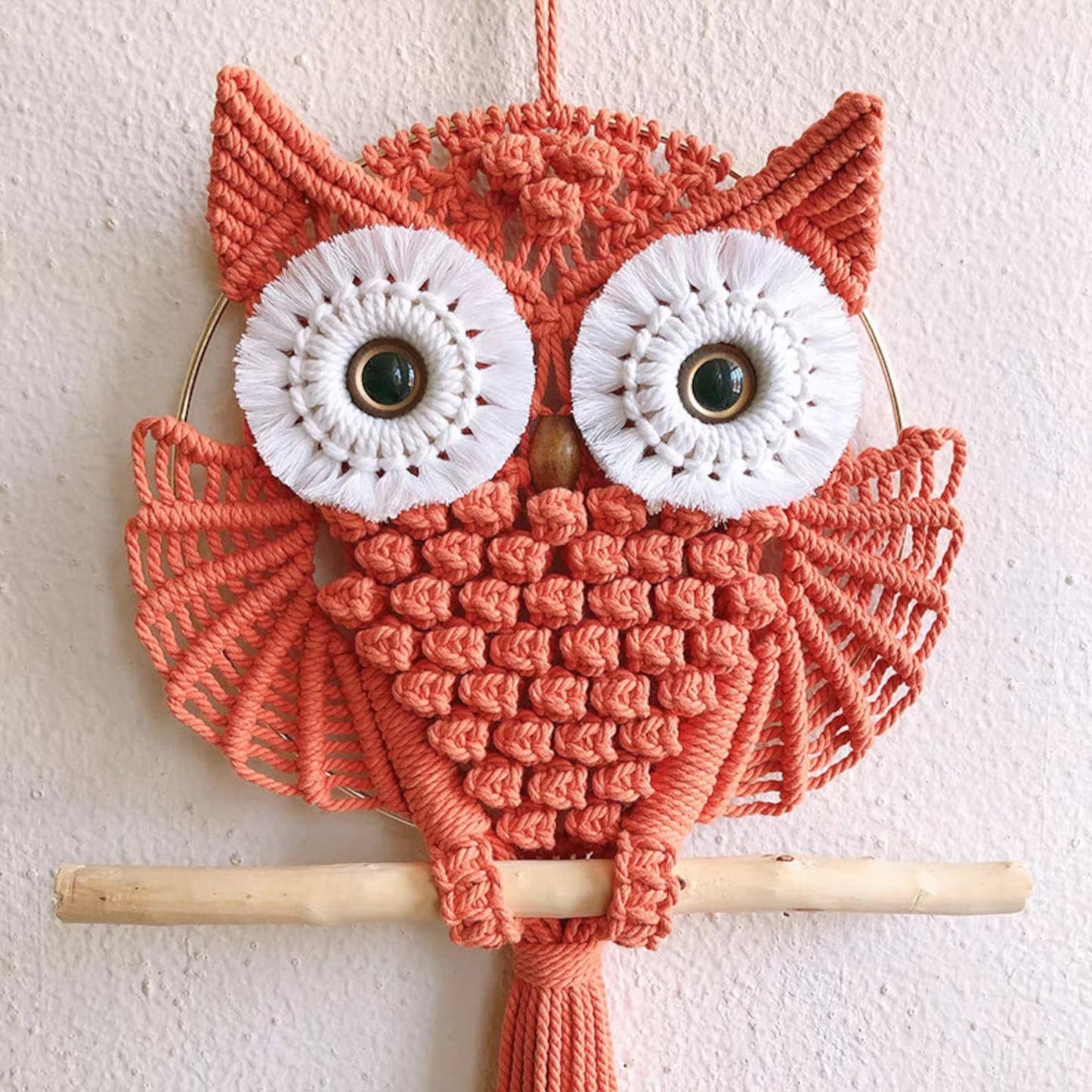 Beginner Level / PDF Macrmae Patterns for Owl Wall Hanging / Pdf Tutorial for How to Macrame Owl Hanging, Macrame PDF Instruction
