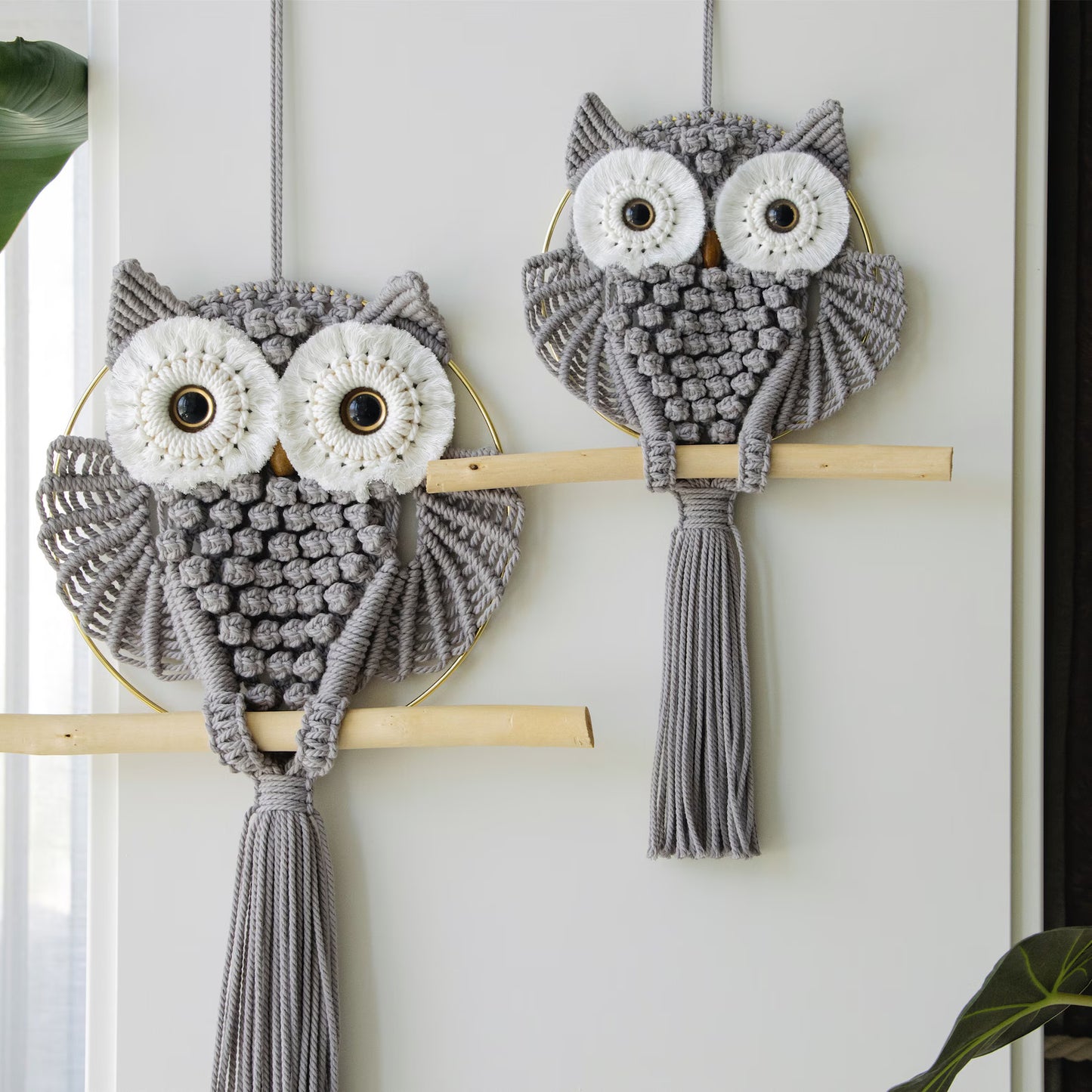 Beginner Level / PDF Macrmae Patterns for Owl Wall Hanging / Pdf Tutorial for How to Macrame Owl Hanging, Macrame PDF Instruction