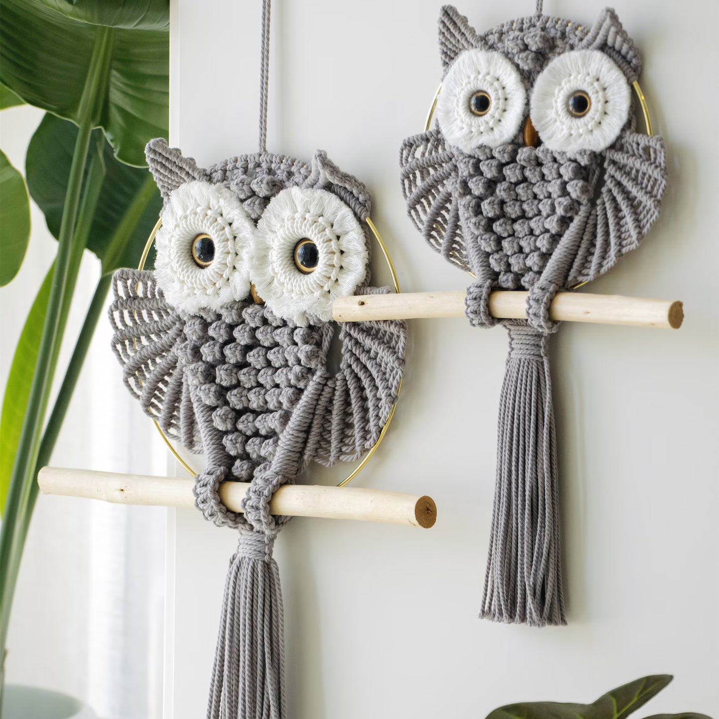 Beginner Level / PDF Macrmae Patterns for Owl Wall Hanging / Pdf Tutorial for How to Macrame Owl Hanging, Macrame PDF Instruction