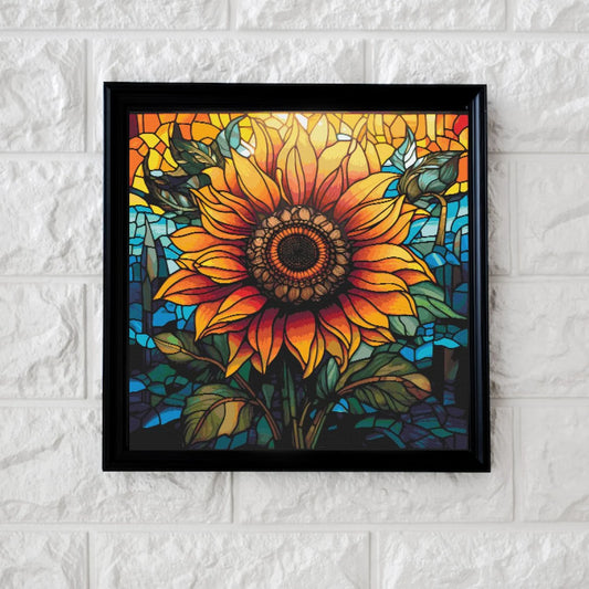Sunflower mosaic cross stitch pattern full coverage PDF
