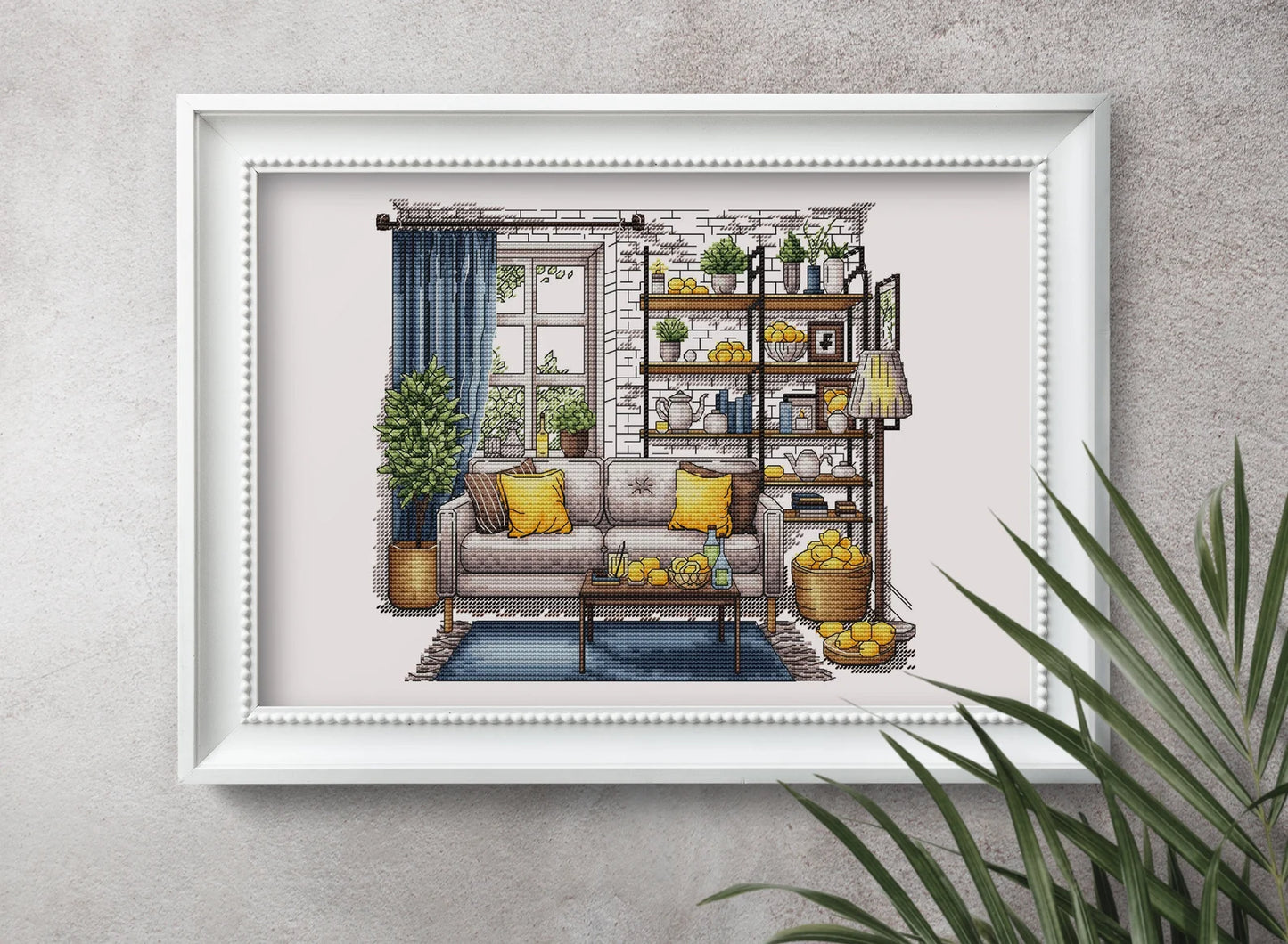 Cross Stitch Patterns, Lemons cross pattern, Interior embroidery, Decorative embroidery, Lemons room embroidery