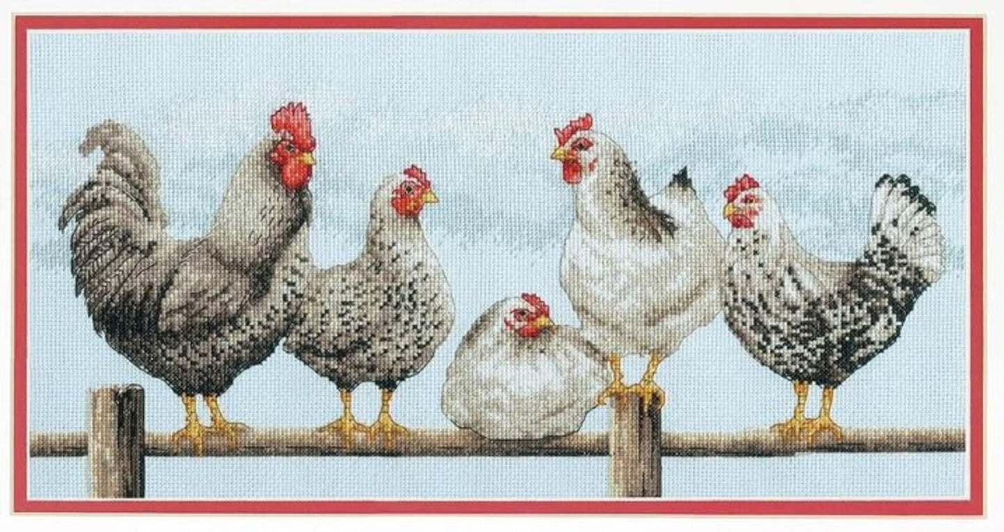 Cross Stitch Pattern - Hens - Counted Cross Stitch Pattern /PDF File/Digital File/Instant Download