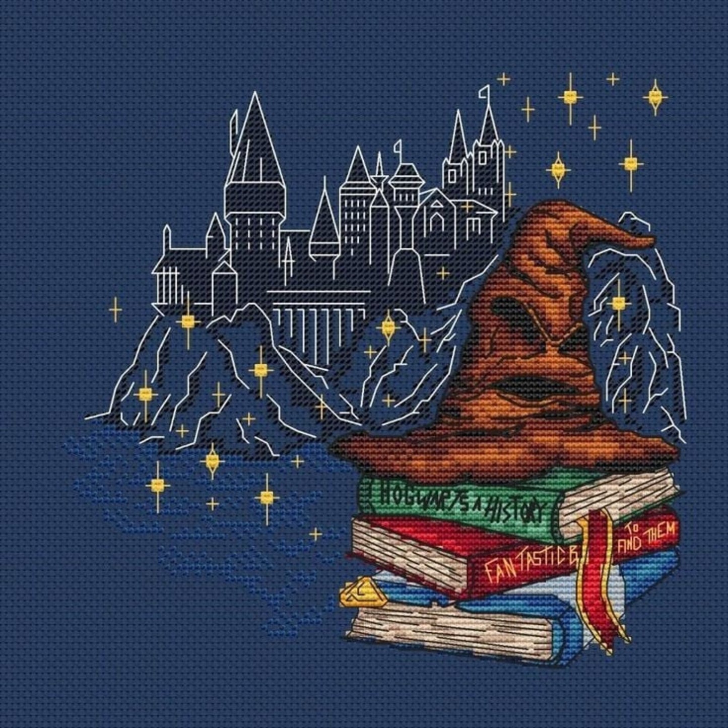 Hogwarts cross stitch pattern, Harry Poter cross stitch pattern