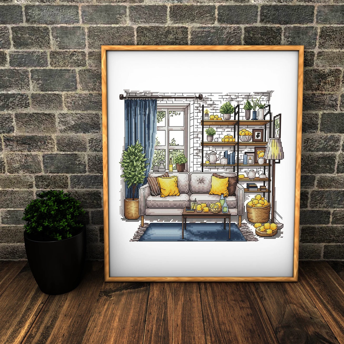 Cross Stitch Patterns, Lemons cross pattern, Interior embroidery, Decorative embroidery, Lemons room embroidery