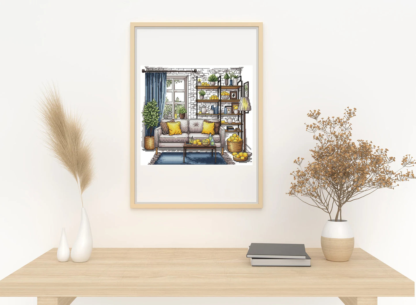 Cross Stitch Patterns, Lemons cross pattern, Interior embroidery, Decorative embroidery, Lemons room embroidery