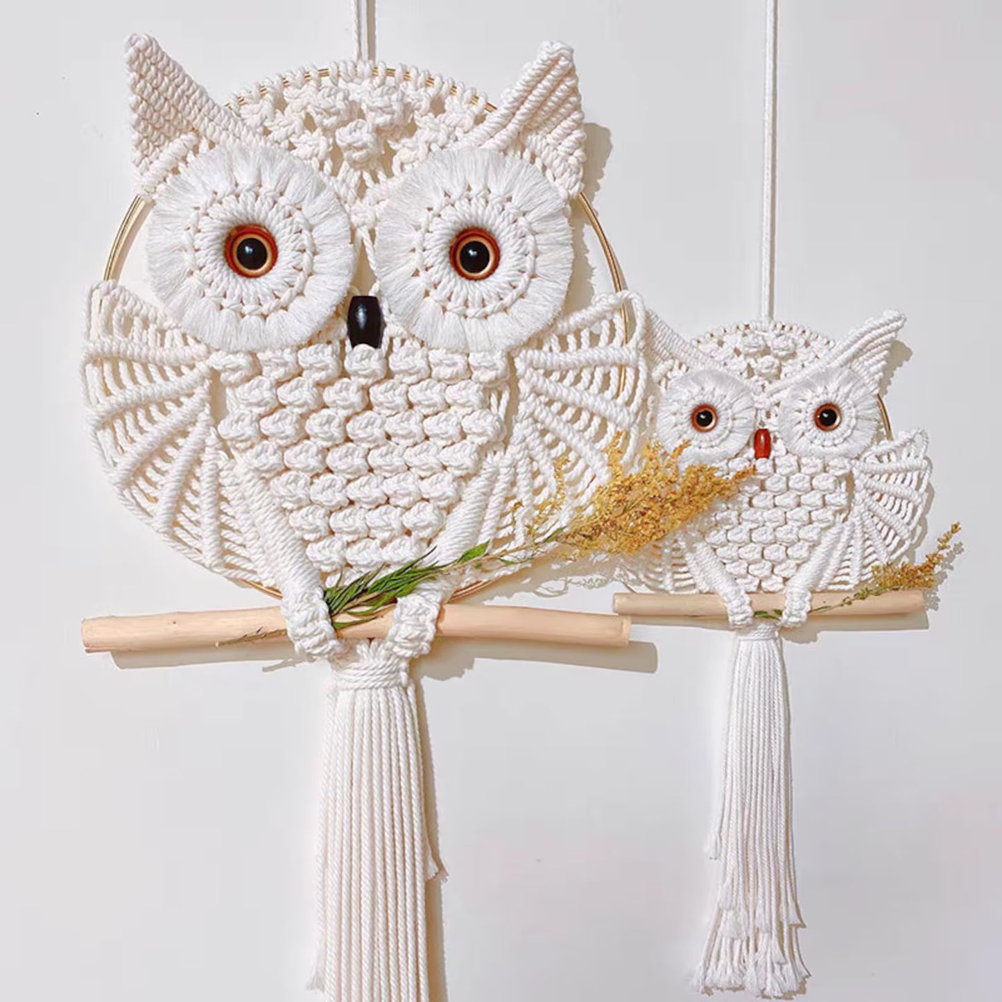 Beginner Level / PDF Macrmae Patterns for Owl Wall Hanging / Pdf Tutorial for How to Macrame Owl Hanging, Macrame PDF Instruction