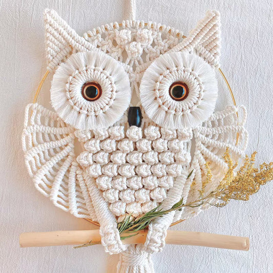 Beginner Level / PDF Macrmae Patterns for Owl Wall Hanging / Pdf Tutorial for How to Macrame Owl Hanging, Macrame PDF Instruction