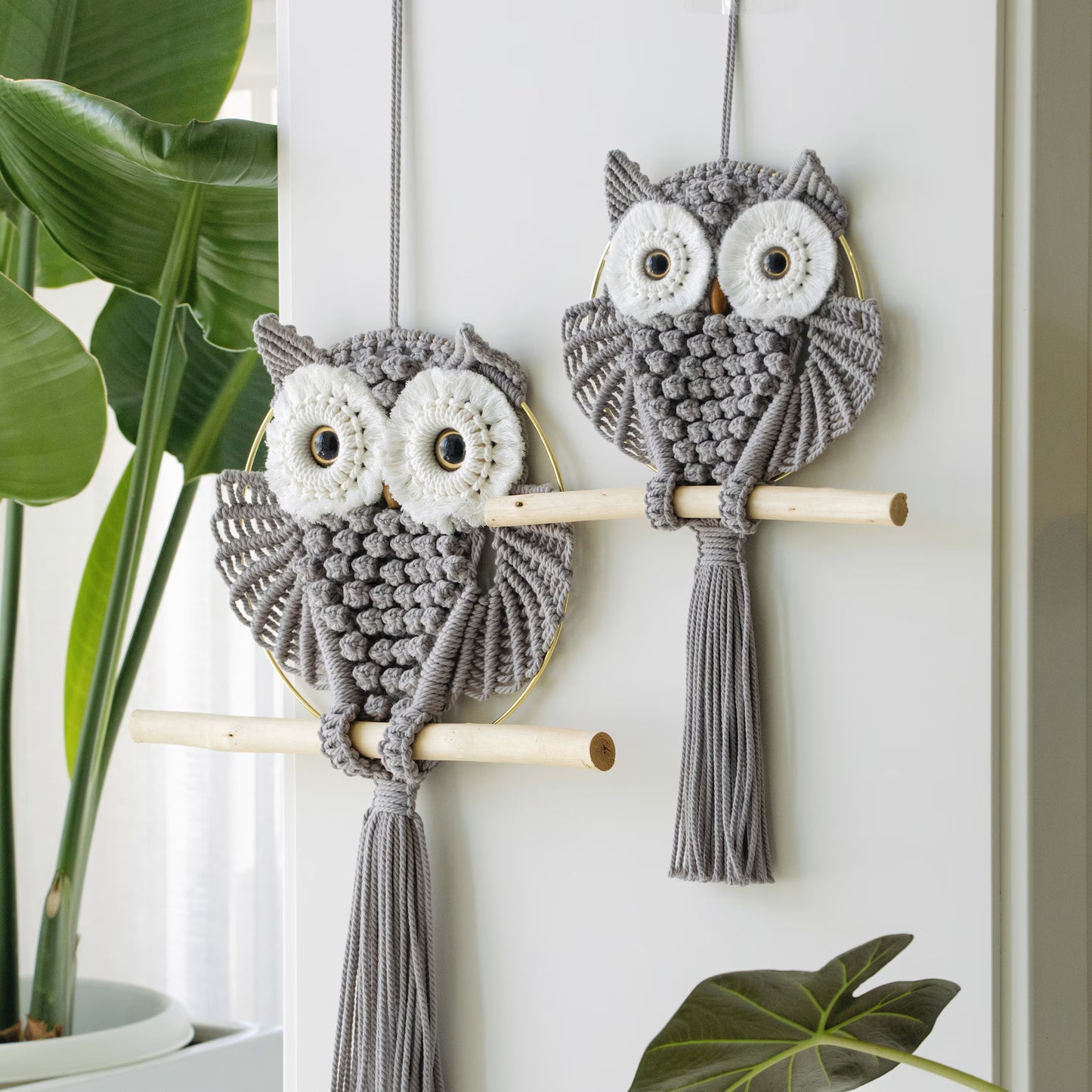 Beginner Level / PDF Macrmae Patterns for Owl Wall Hanging / Pdf Tutorial for How to Macrame Owl Hanging, Macrame PDF Instruction