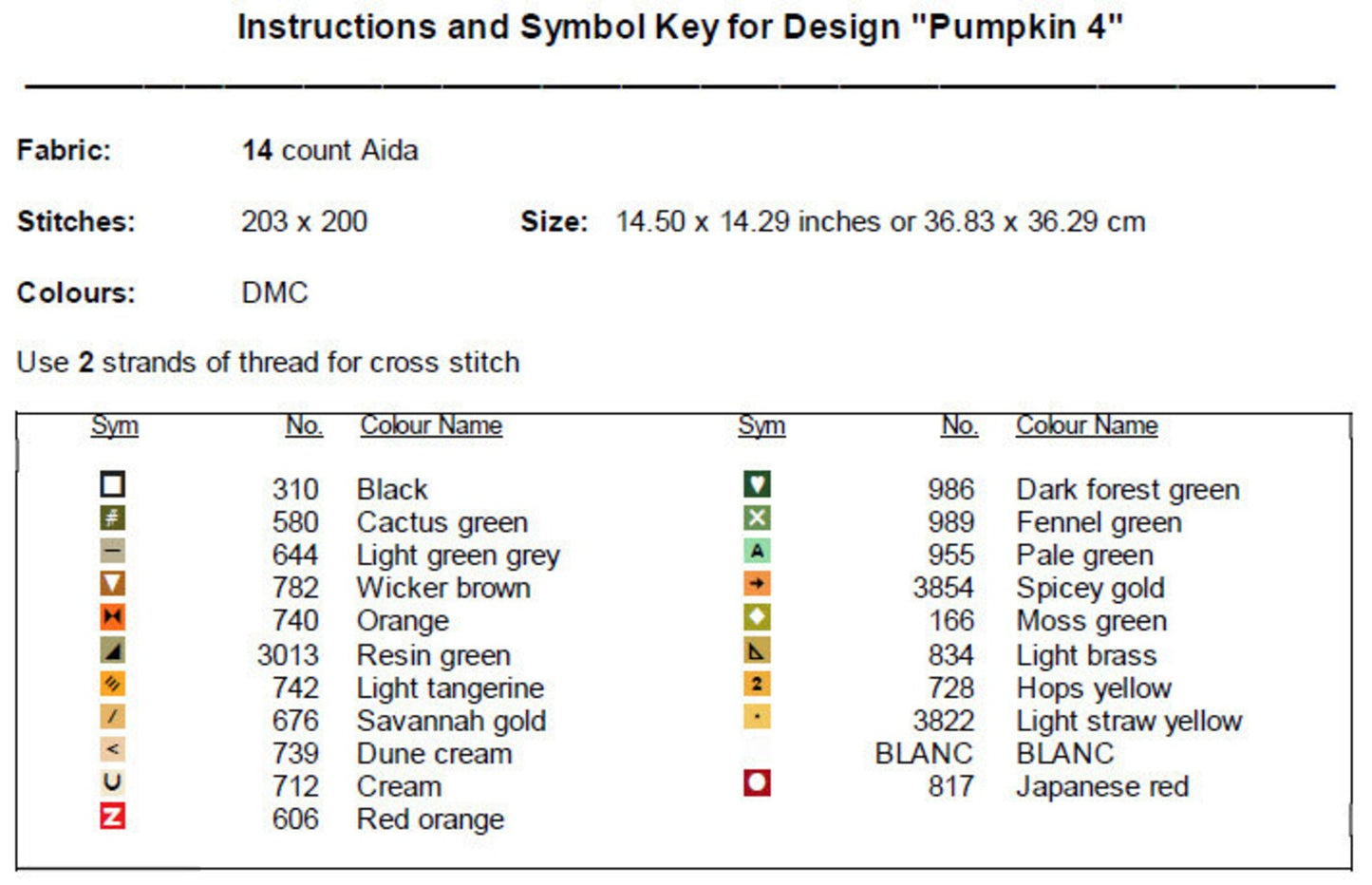 Pumpkin Cross Stitch Pattern 4 Instant PDF Download - Autumn Watercolor Cross Stitch Pattern - Halloween Cross Stitch Pattern
