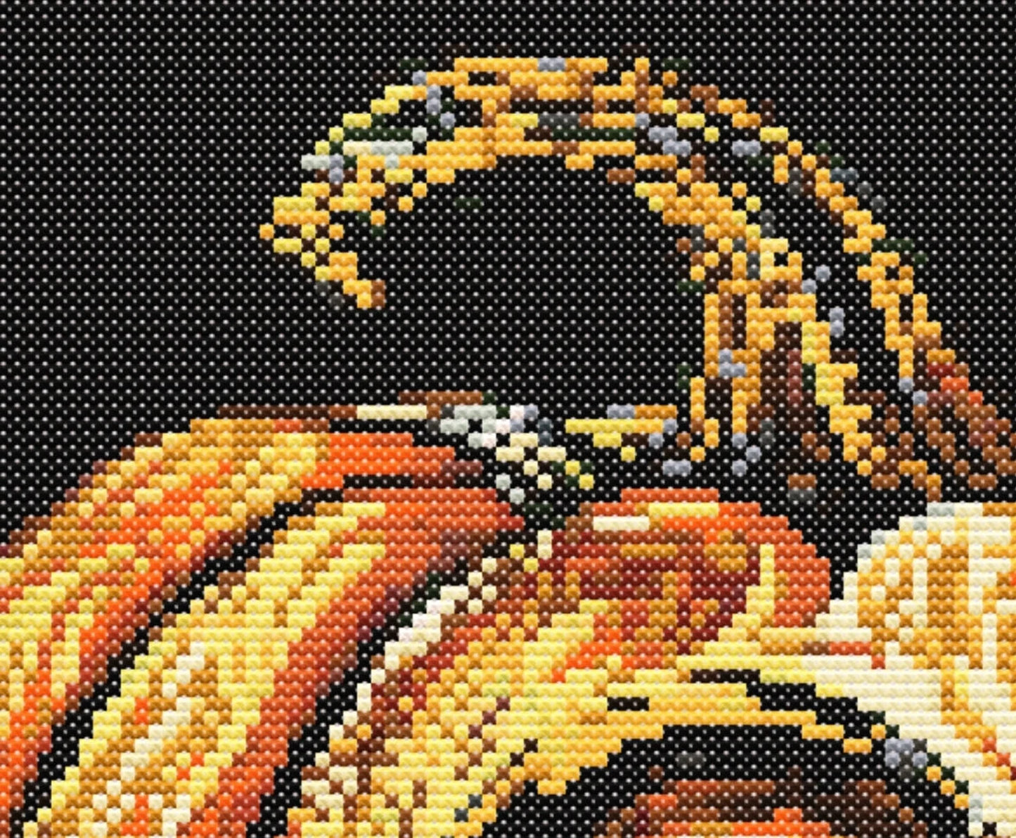 Pumpkin Halloween Cross Stitch Sewing Modern Embroidery Pattern Funny Snarky Cute Beginner Van Gogh Edvard Monk Kitten jack-o-lantern