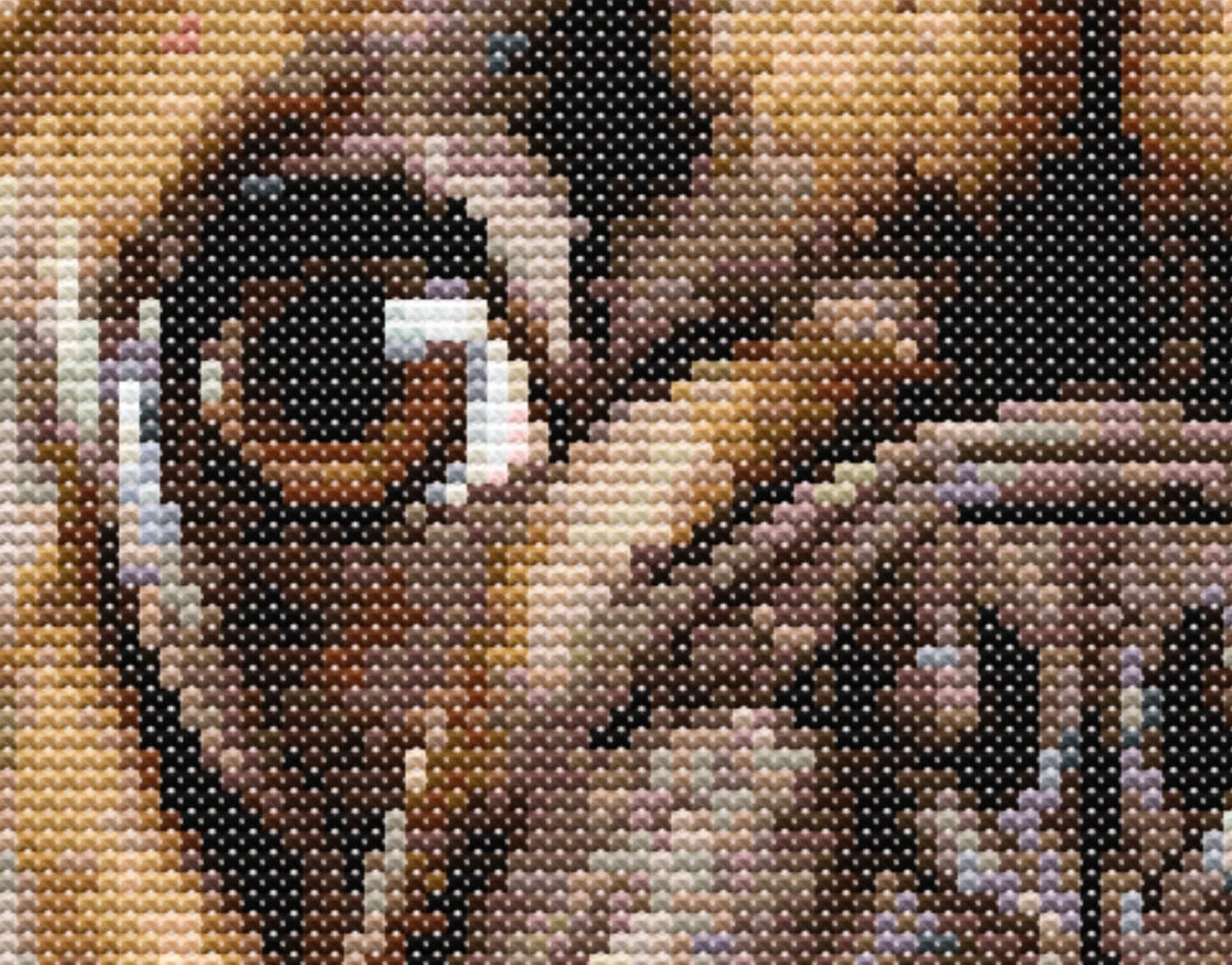 Brown Frenchie Cross Stitch Pattern Sewing Embroidery DMC Wildlife Africa Animal Nursery Artwork Scandi Doggo Dog Pet French Bulldog