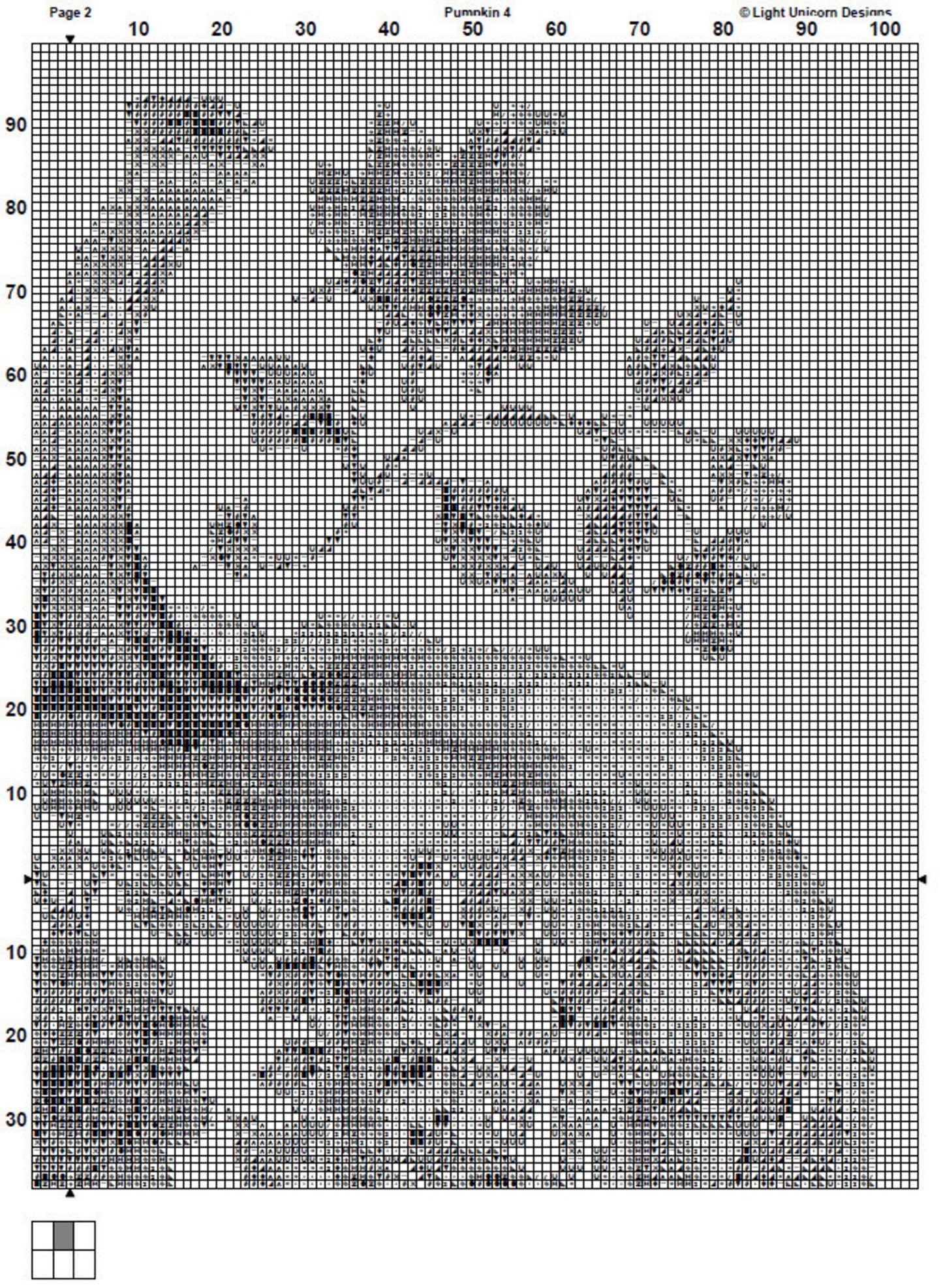 Pumpkin Cross Stitch Pattern 4 Instant PDF Download - Autumn Watercolor Cross Stitch Pattern - Halloween Cross Stitch Pattern