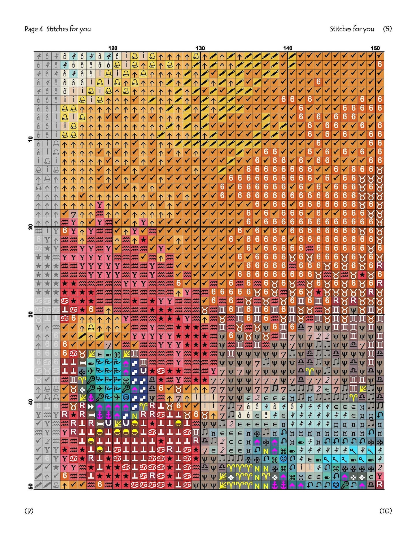 walking Chicken- Counted Cross Stitch Patterns - Printable Chart PDF Format Needlework Embroidery Crafts DIY DMC color