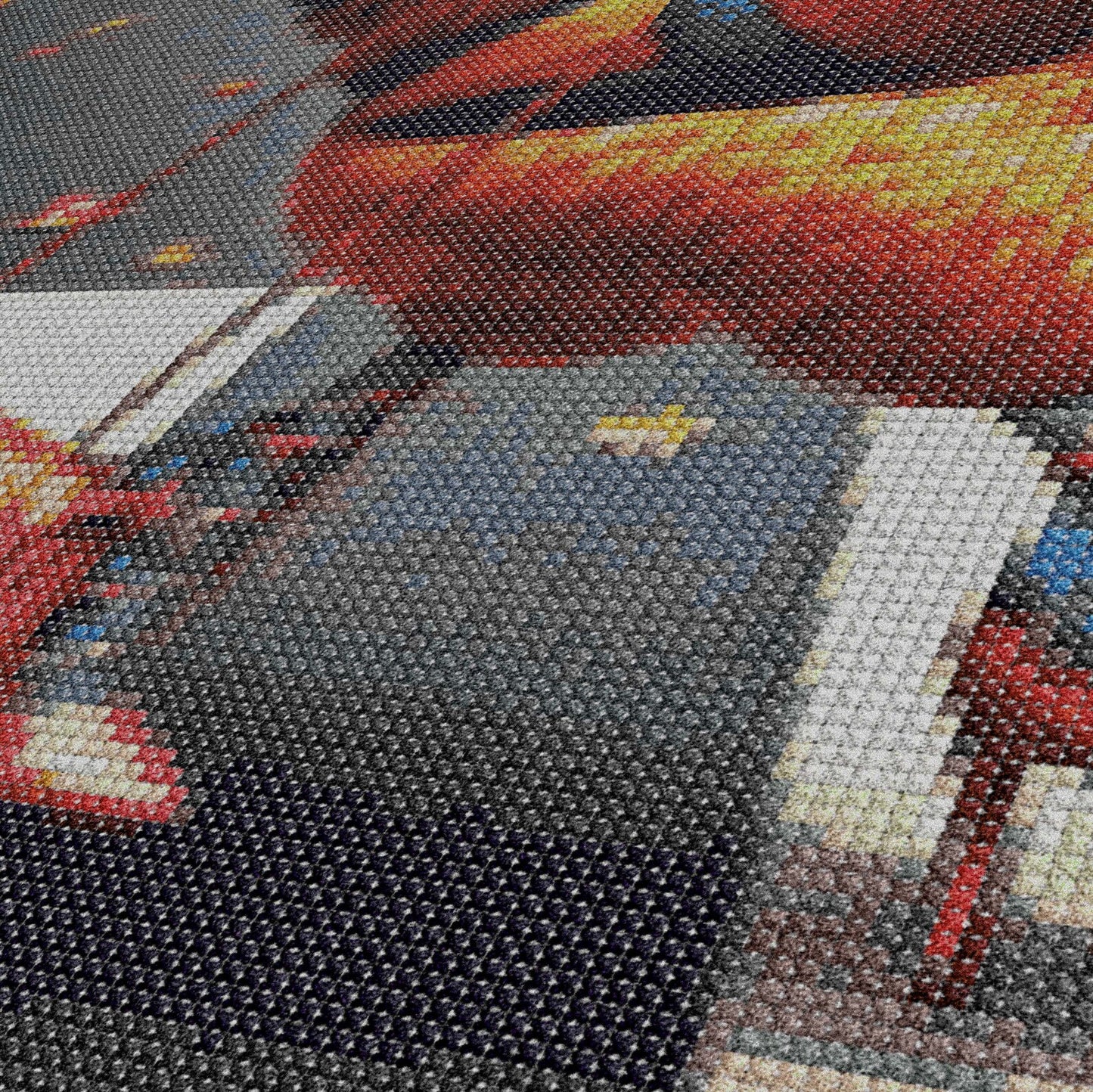 walking Chicken- Counted Cross Stitch Patterns - Printable Chart PDF Format Needlework Embroidery Crafts DIY DMC color
