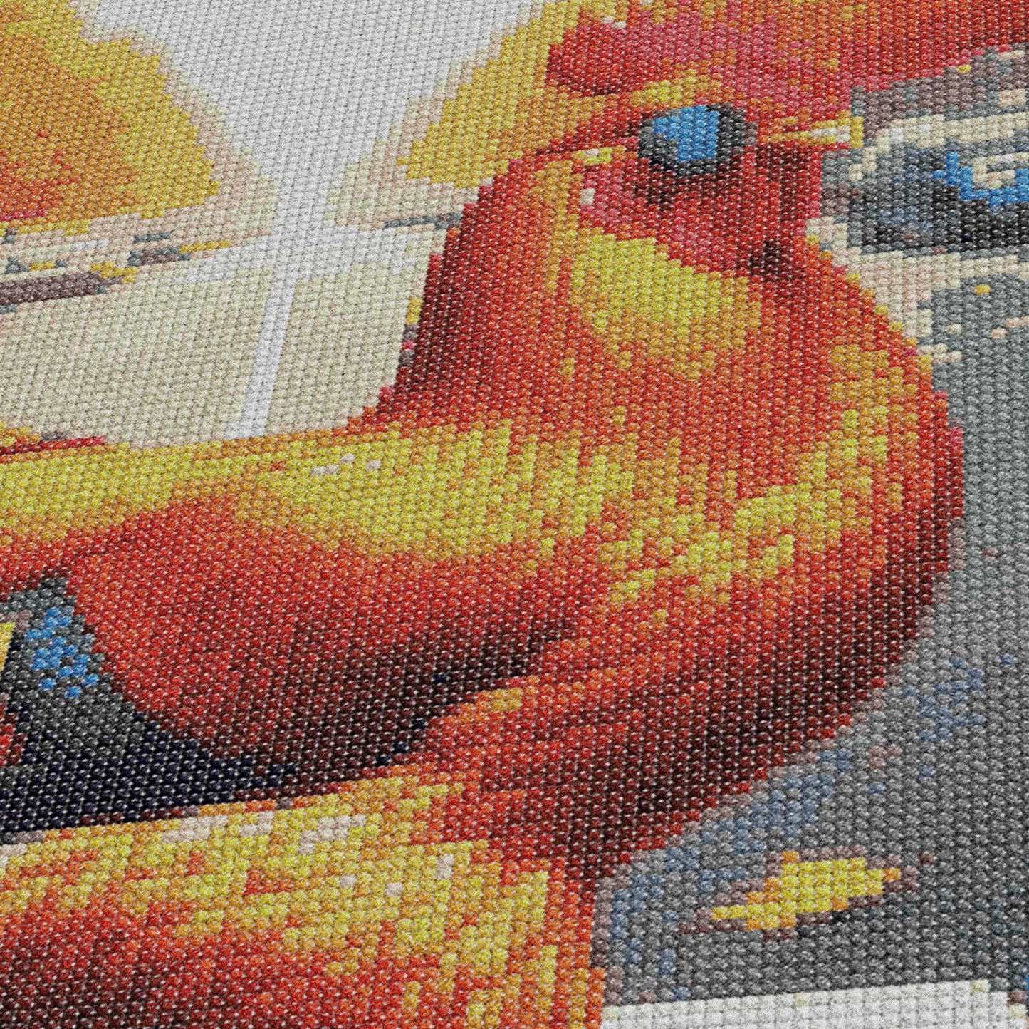 walking Chicken- Counted Cross Stitch Patterns - Printable Chart PDF Format Needlework Embroidery Crafts DIY DMC color