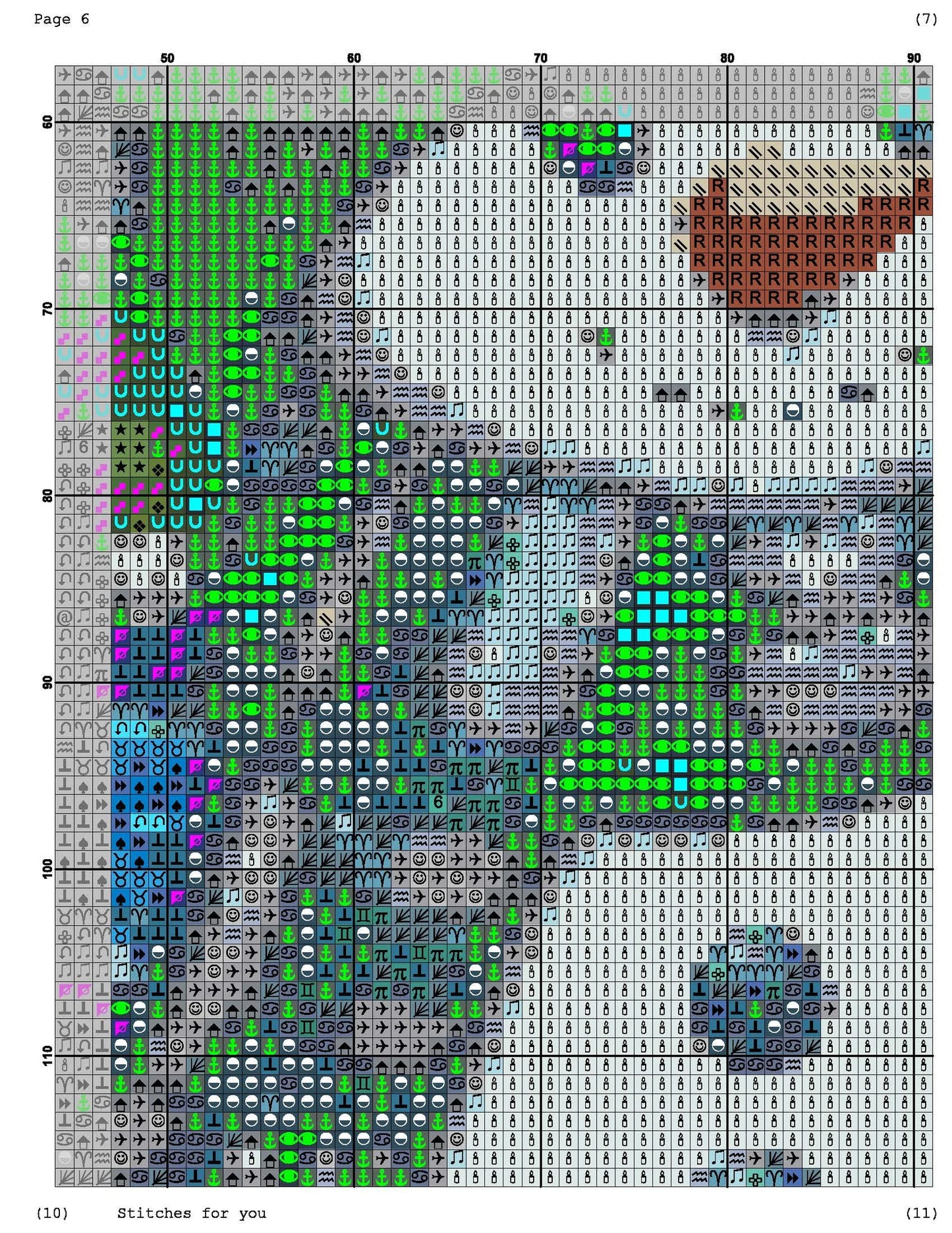 Blue Snowman- Counted Cross Stitch Patterns - Printable Chart PDF Format Needlework Embroidery Crafts DIY DMC color