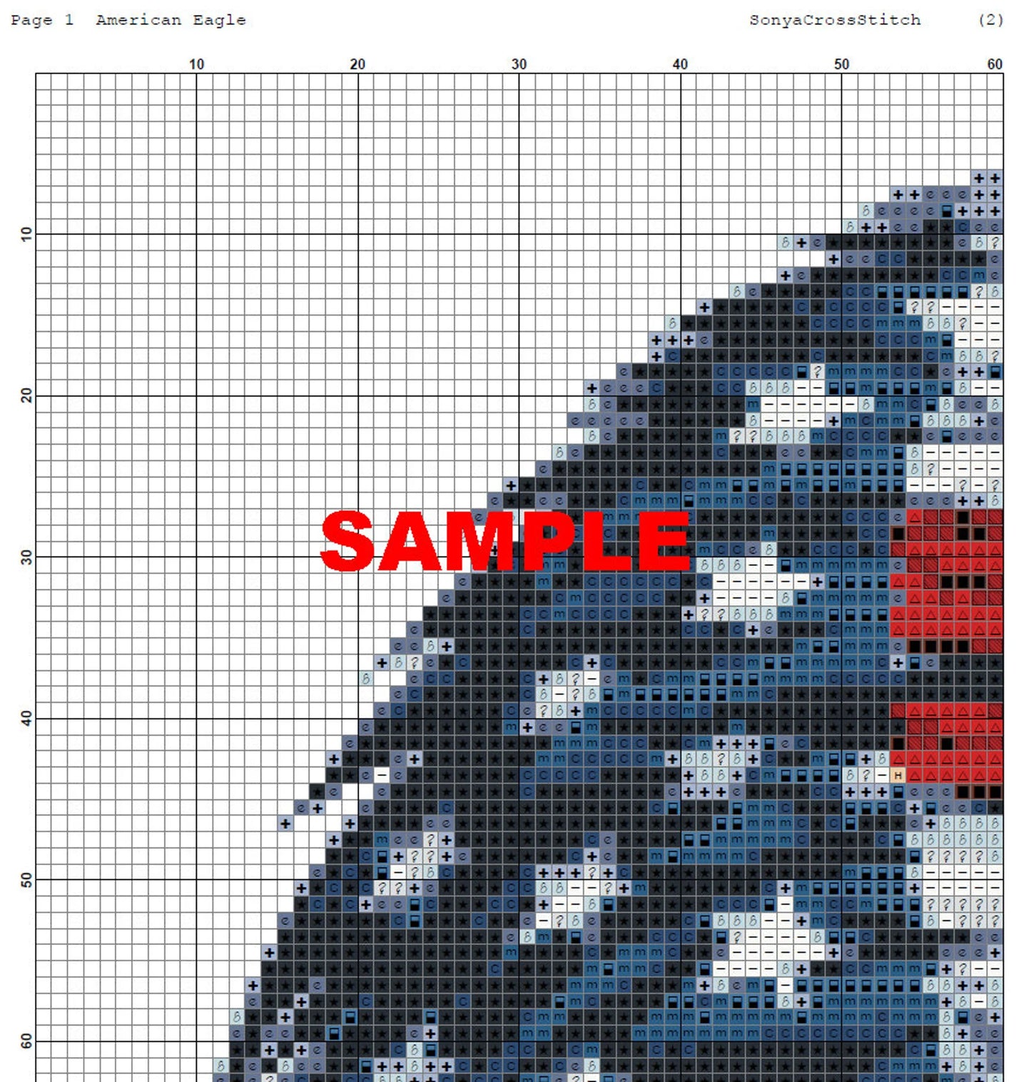 American Flag Cross Stitch Pattern,American Eagle,Independence Day,USA Patriotic,Pattern Keeper,xstitch,Pdf,Instant Download