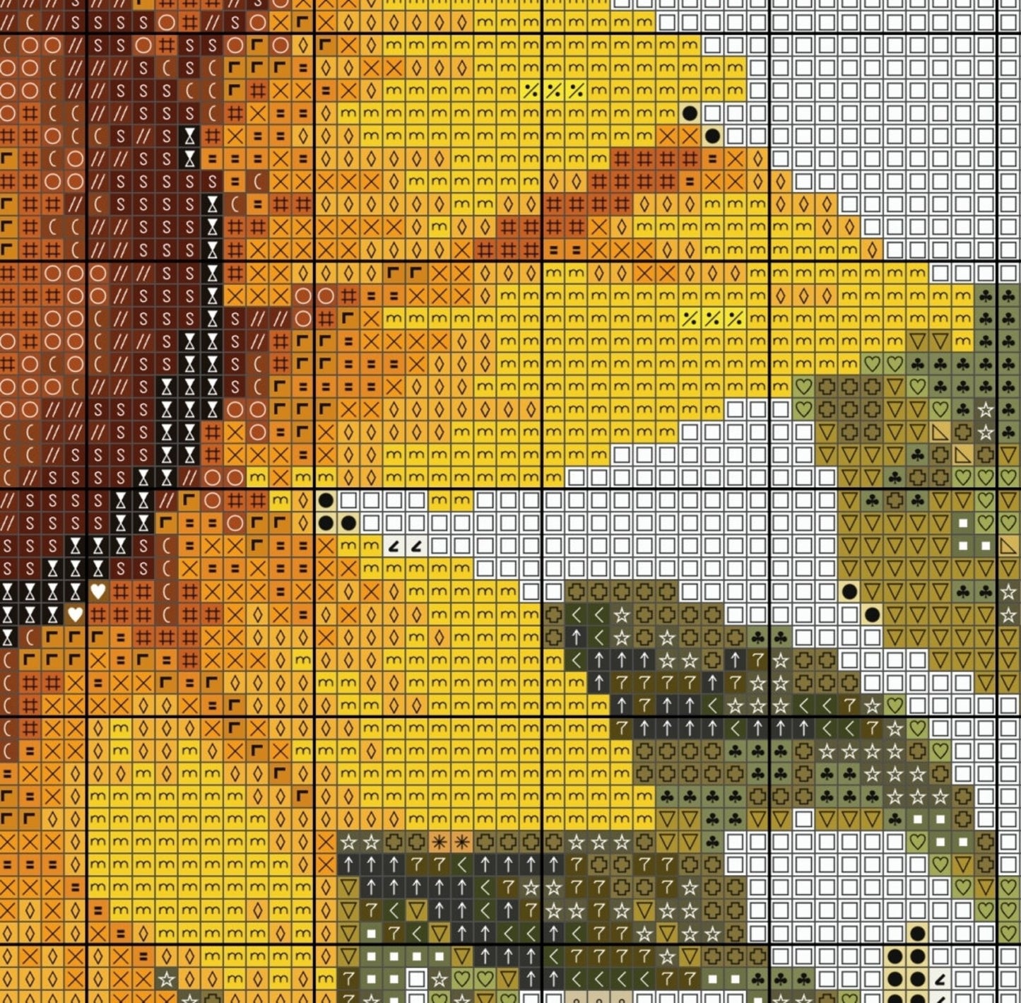 Sunflower Wildflowers Botanical Cross Stitch Sewing Modern Embroidery Pattern Instant DMC Download Bunch of Flowers Beginner