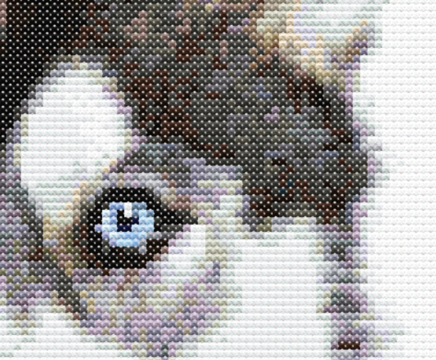 Husky Puppy Dog Cross Stitch Pattern Sewing Embroidery DMC Wildlife Africa Animal Nursery Artwork Scandi Doggo Minimal Dog Pet Gift