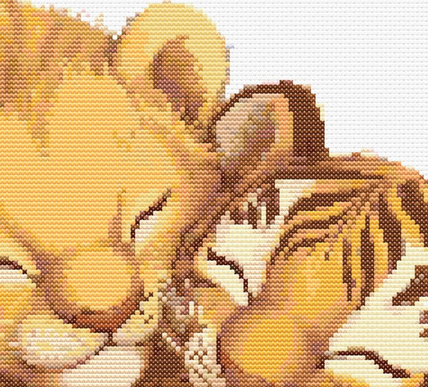 Tiger and Lion Cub Cute Cross Stitch Sewing Modern Embroidery Pattern Instant DMC Download Funny Snarky Cute Kitten Ying Yang Dog Puppy
