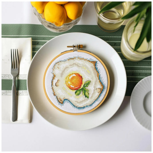 Fried eggs - Cross Stitch Pattern (Digital Format - PDF)