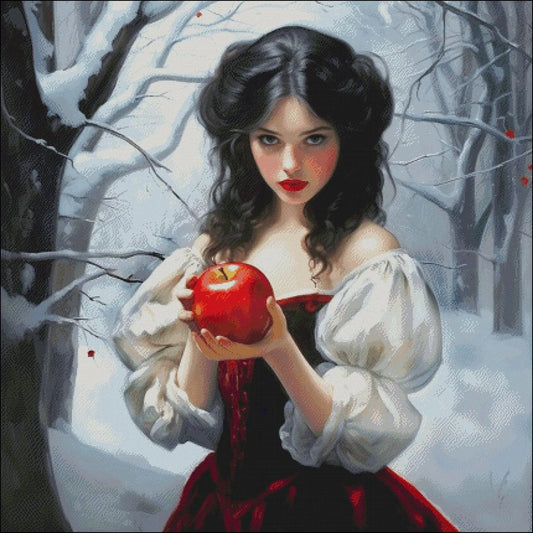 Cross stitch pattern Snow White PDF, fantasy, fairytale, princess cross stitch, instant download, hand embroidery, magic, home decor
