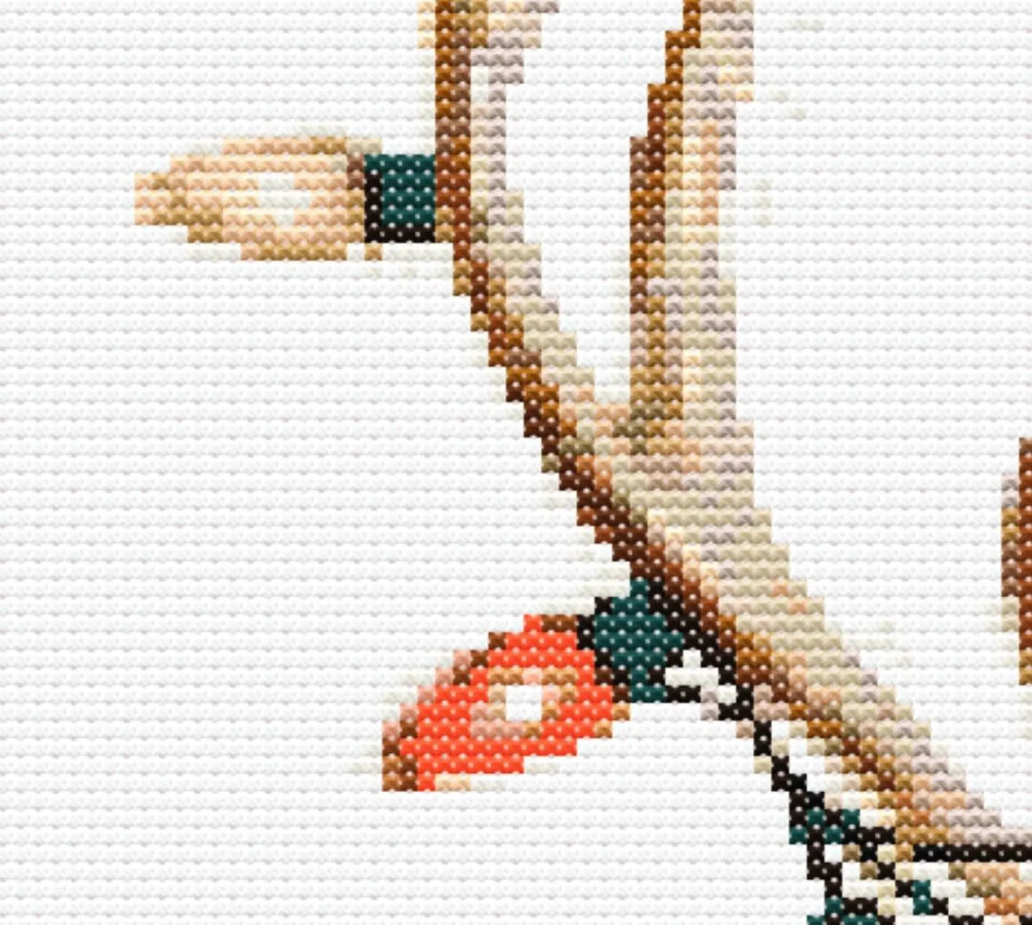 Reindeer Cross Stitch Sewing Embroidery Pattern Wildlife Gift Cute Nursery Artwork Art Scandi Animal Wild Young Baby Bambi Christmas