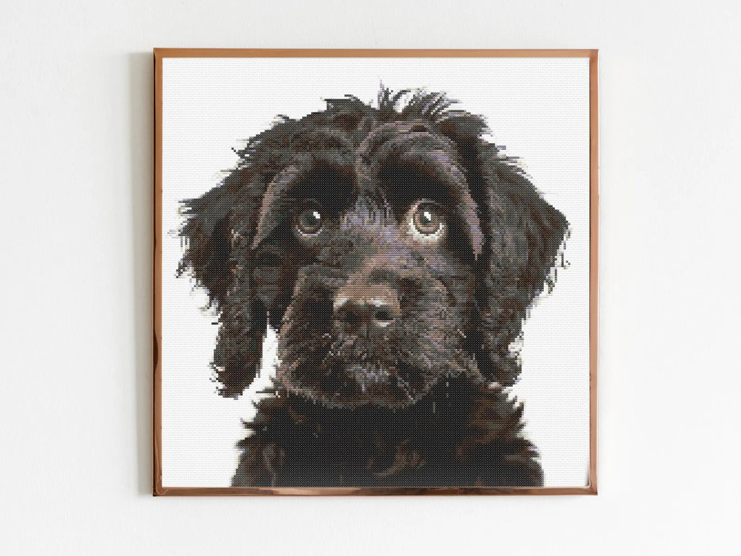 Cockerpoo B Dog Cross Stitch Pattern Sewing Embroidery DMC Wildlife Africa Australia Nursery Artwork Scandi Doggo Minimal Dog Pet Gift