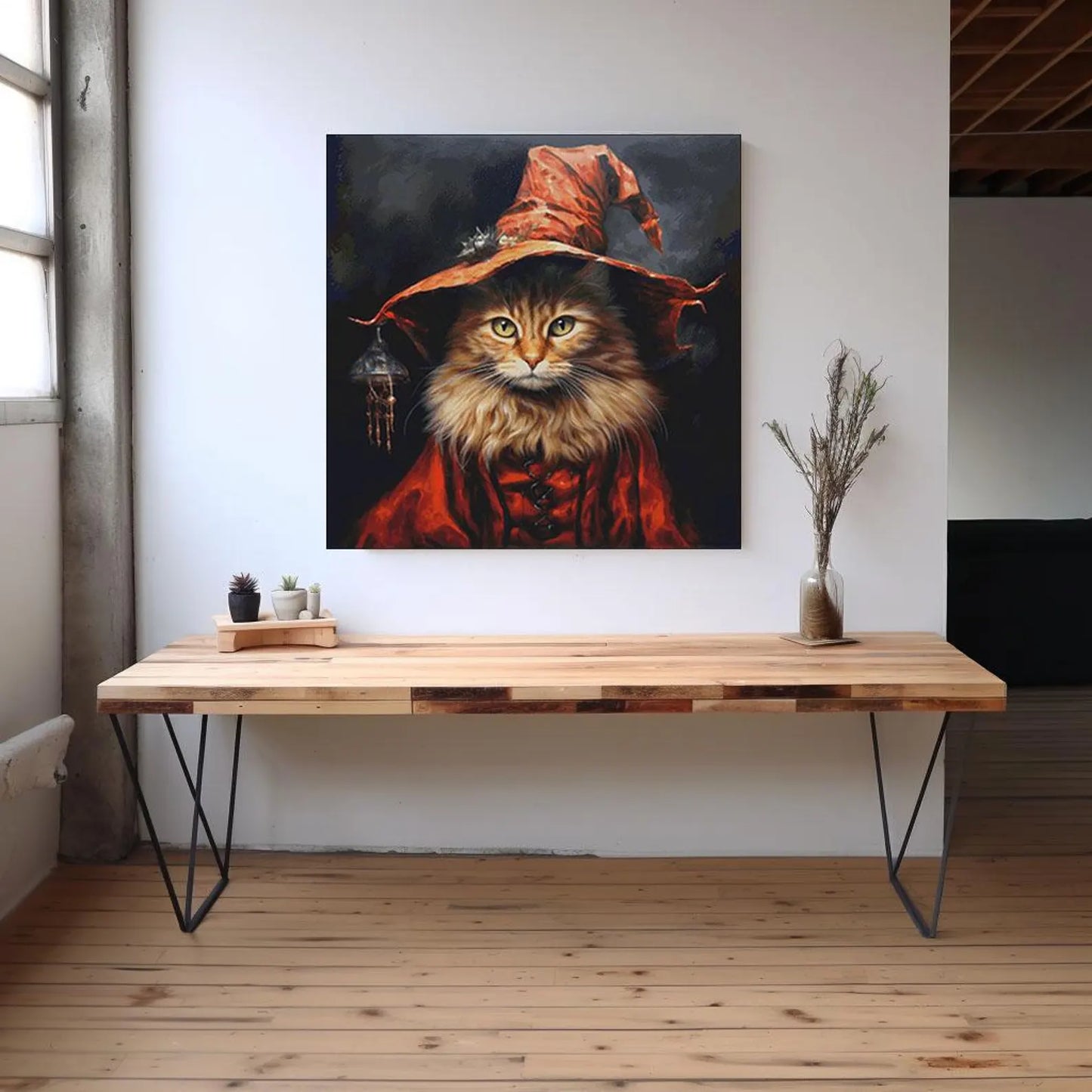 Cross Stitch Pattern PDF Stranger, cat lover gift, halloween pattern, embroidery, dmc, witchy cross stitch, instant download, wall decor