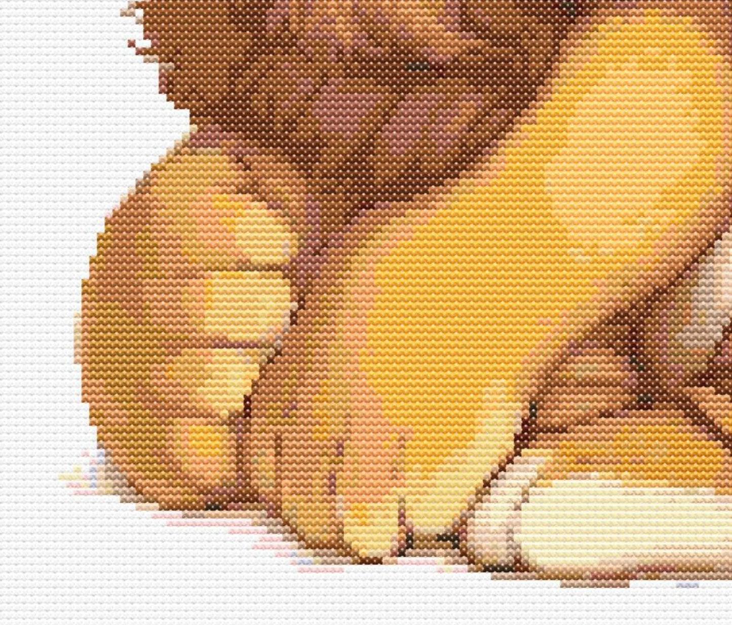 Tiger and Lion Cub Cute Cross Stitch Sewing Modern Embroidery Pattern Instant DMC Download Funny Snarky Cute Kitten Ying Yang Dog Puppy