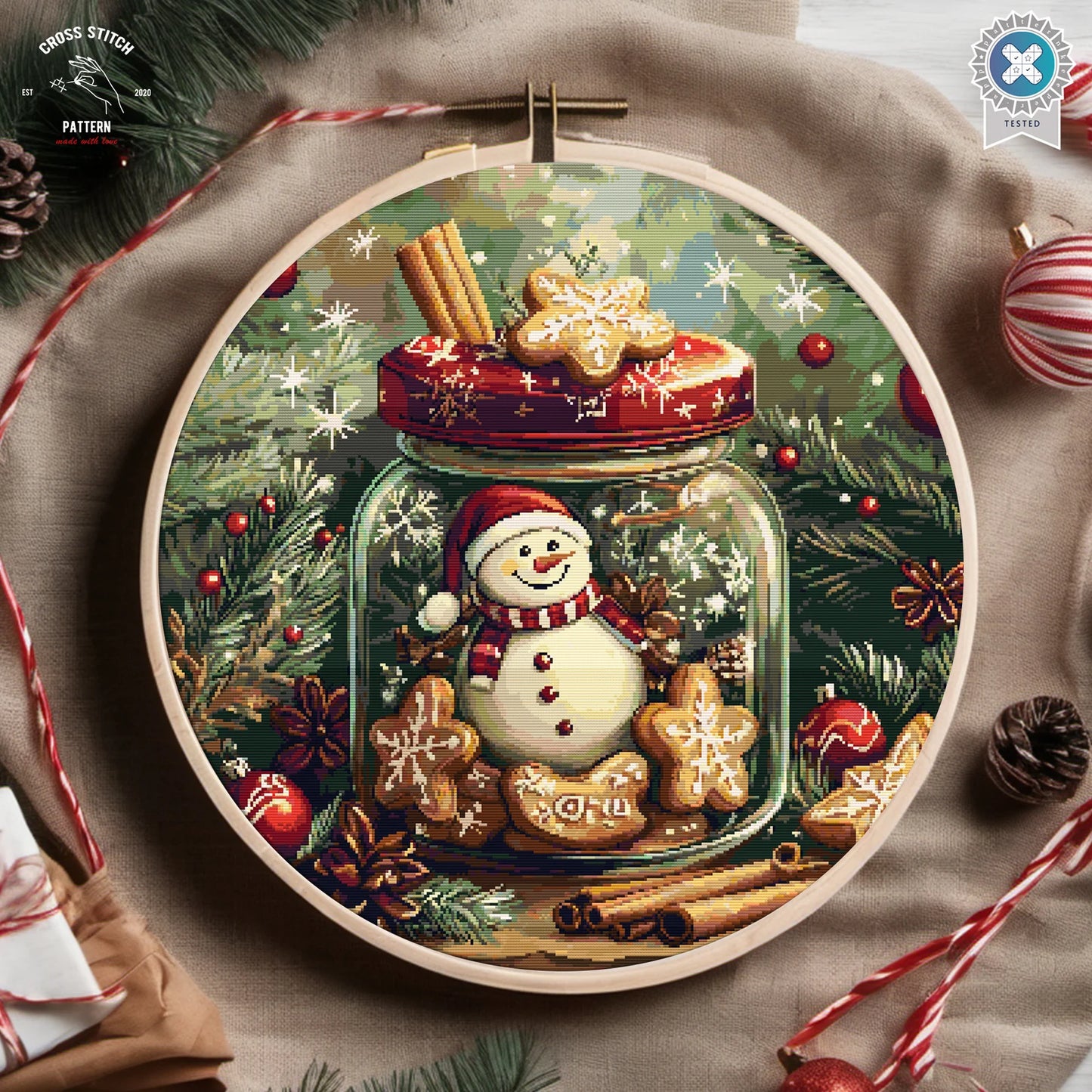 Christmas cross stitch pattern Advent calendar embroidery Snowman cross stitch Snow Globe cross stitch Christmas tree ornament Holiday decor