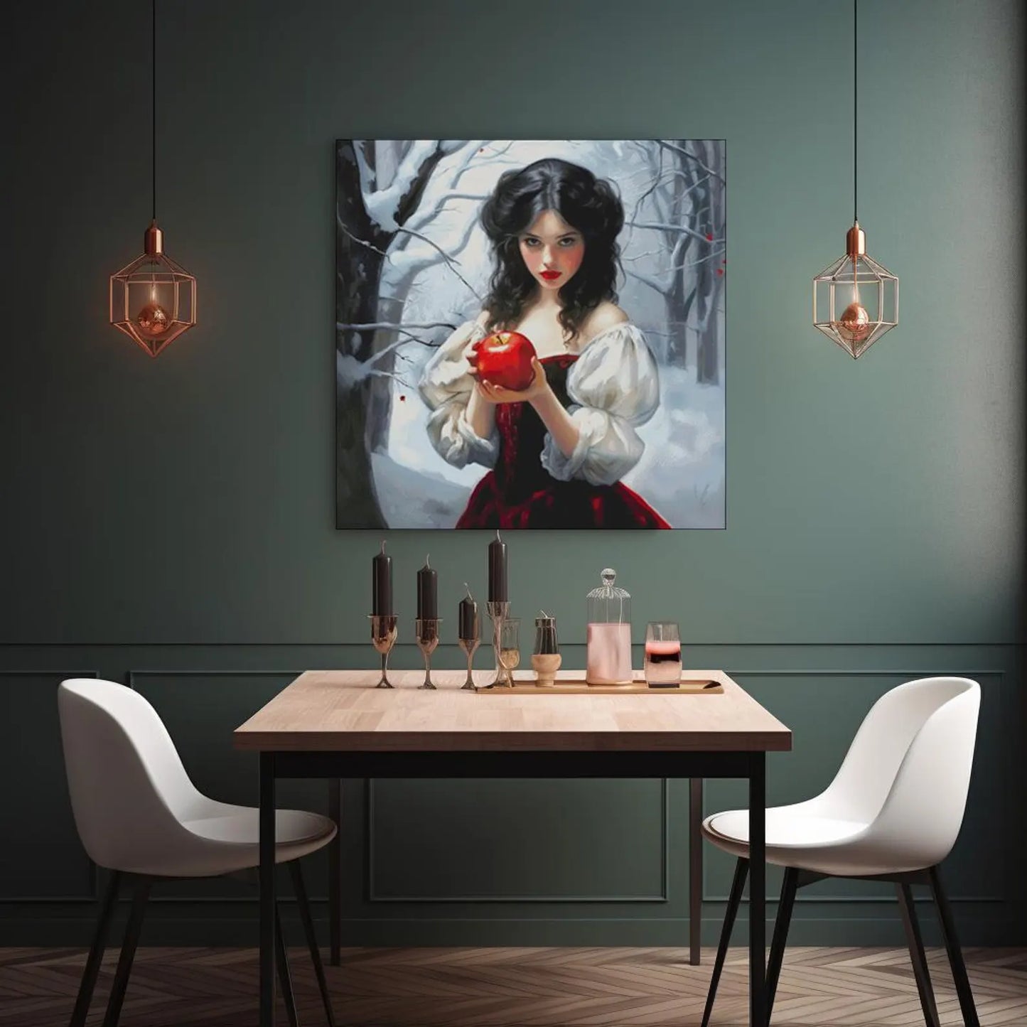 Cross stitch pattern Snow White PDF, fantasy, fairytale, princess cross stitch, instant download, hand embroidery, magic, home decor