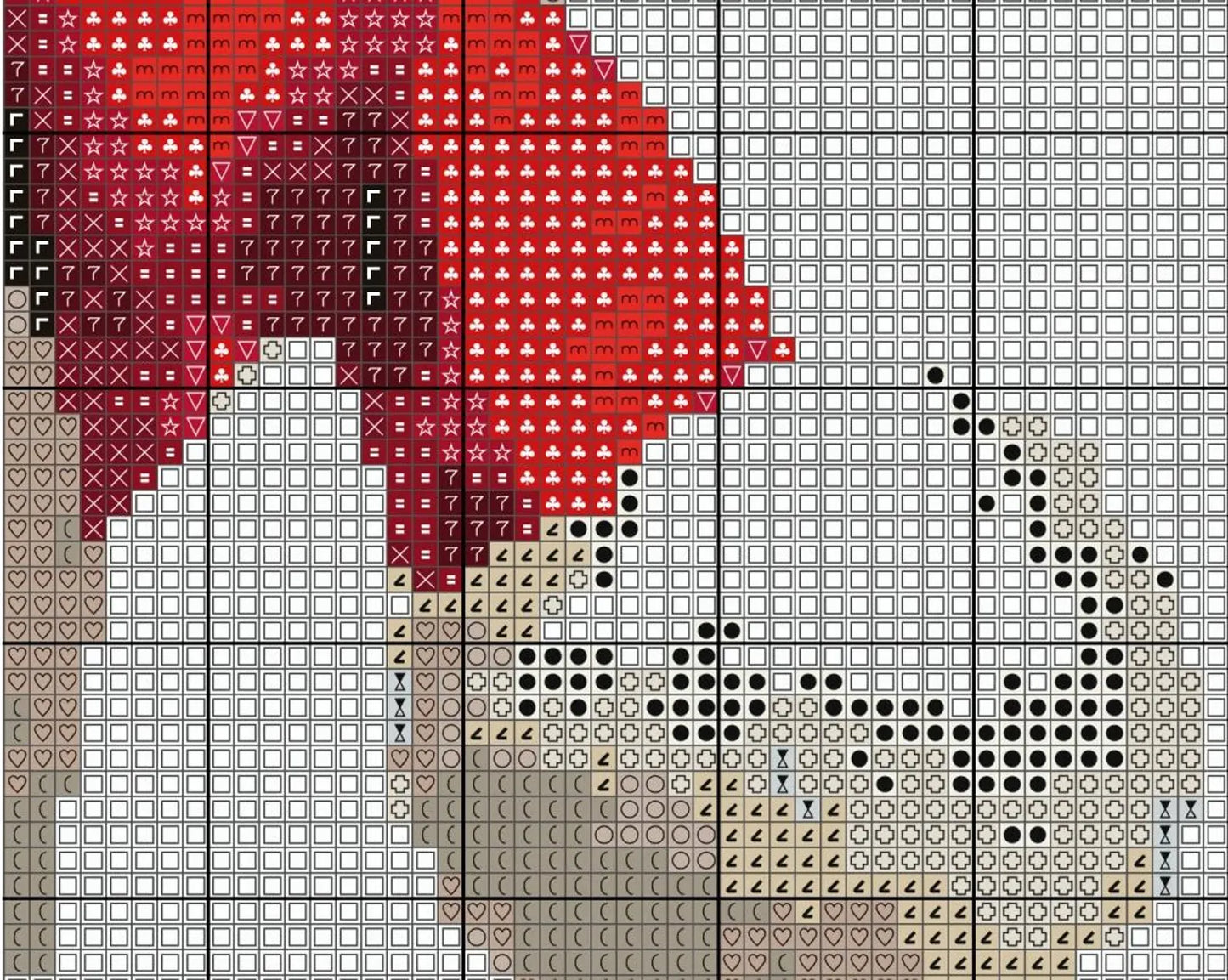 Christmas Robin A Cross Stitch Sewing Embroidery Pattern Instant DMC Bird Farmyard Woodland Garden Birds Red Christmas Cardinal Nursery Gift