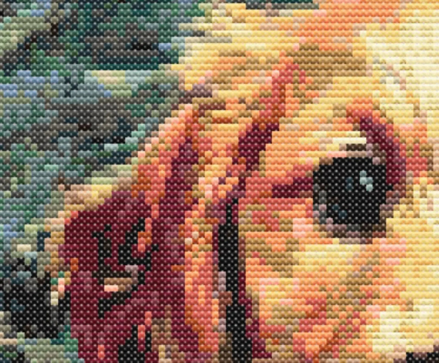 Swimming Labrador Puppy Cross Stitch Pattern Sewing Embroidery Animal Nursery Artwork Scandi Minimal Pet Gift Keeper Monet Pup A