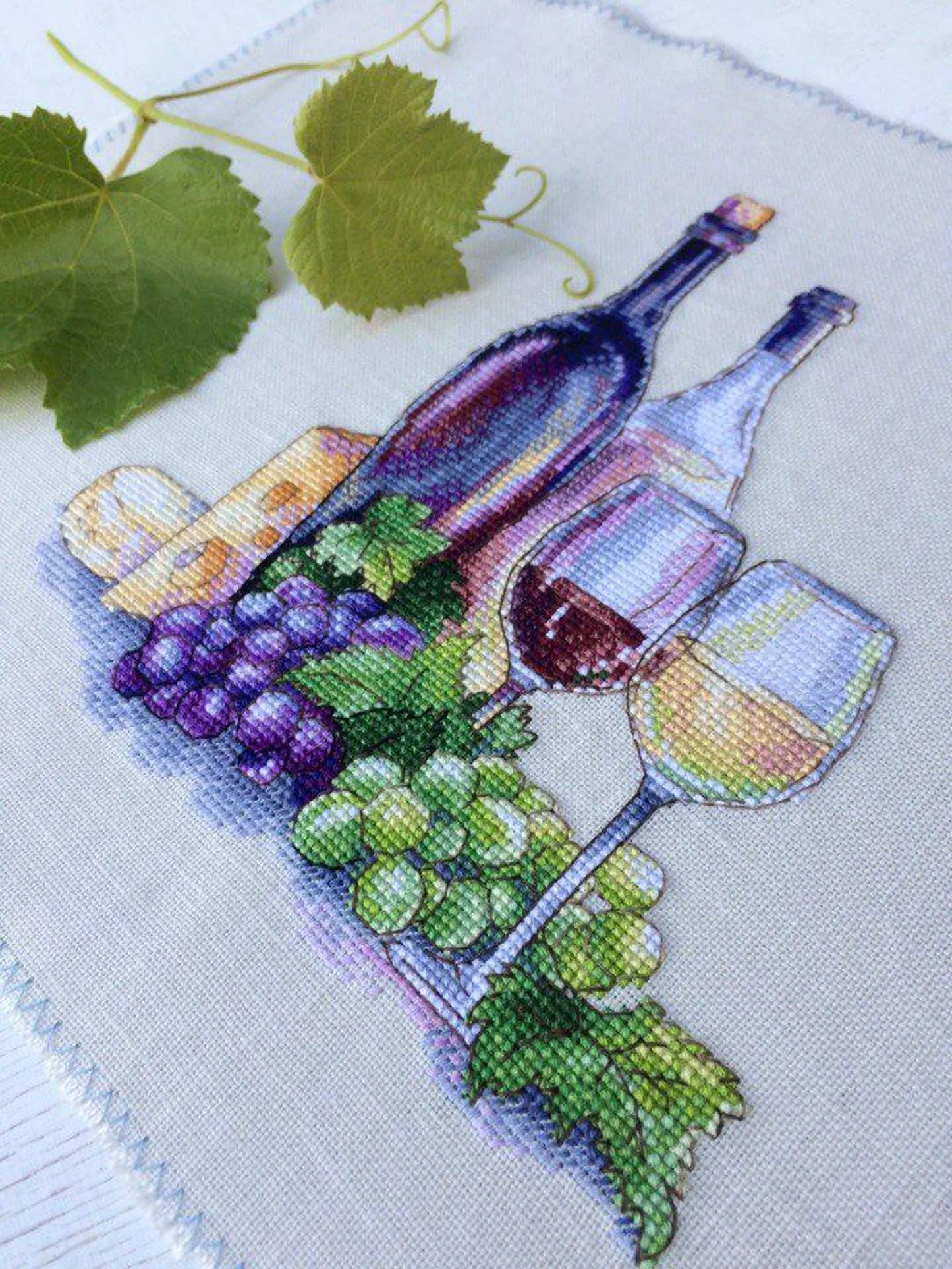 Cross Stitch Pattern "Italian Cuisine. Wine" DMC Embroidery Chart Printable PDF Instant Download